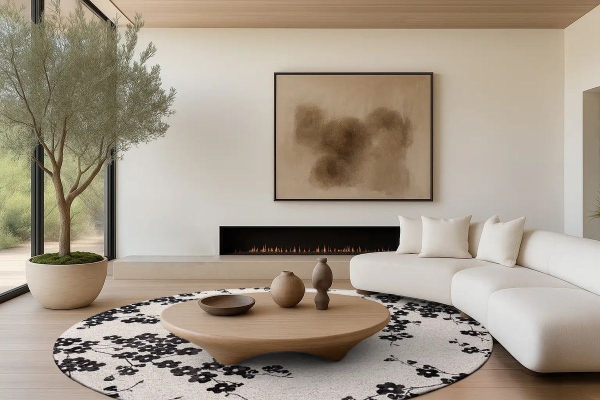Louis de Poortere Sakura 9835 Night Snow vloerkleed in interieur