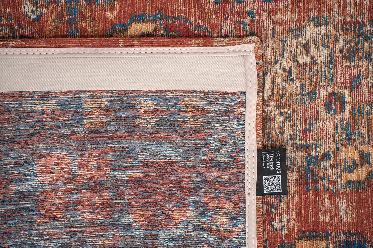 Close-up van het dessin van het Louis de Poortere Antiquarian Kasak 9841 Aksou vloerkleed