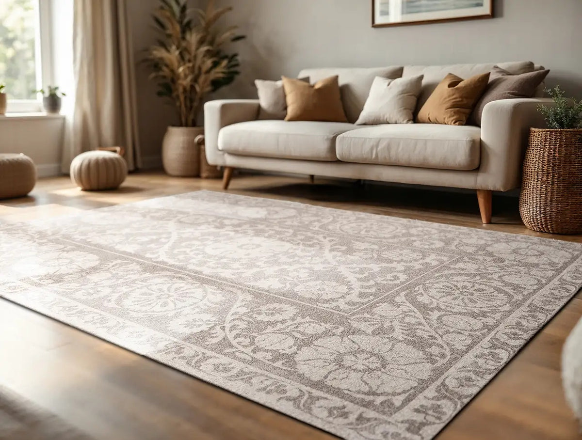 Louis de Poortere Antiquarian Suzani 9846 Boree vloerkleed in interieur
