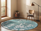 Louis de Poortere Sakura 9850 Lake Blue vloerkleed in interieur