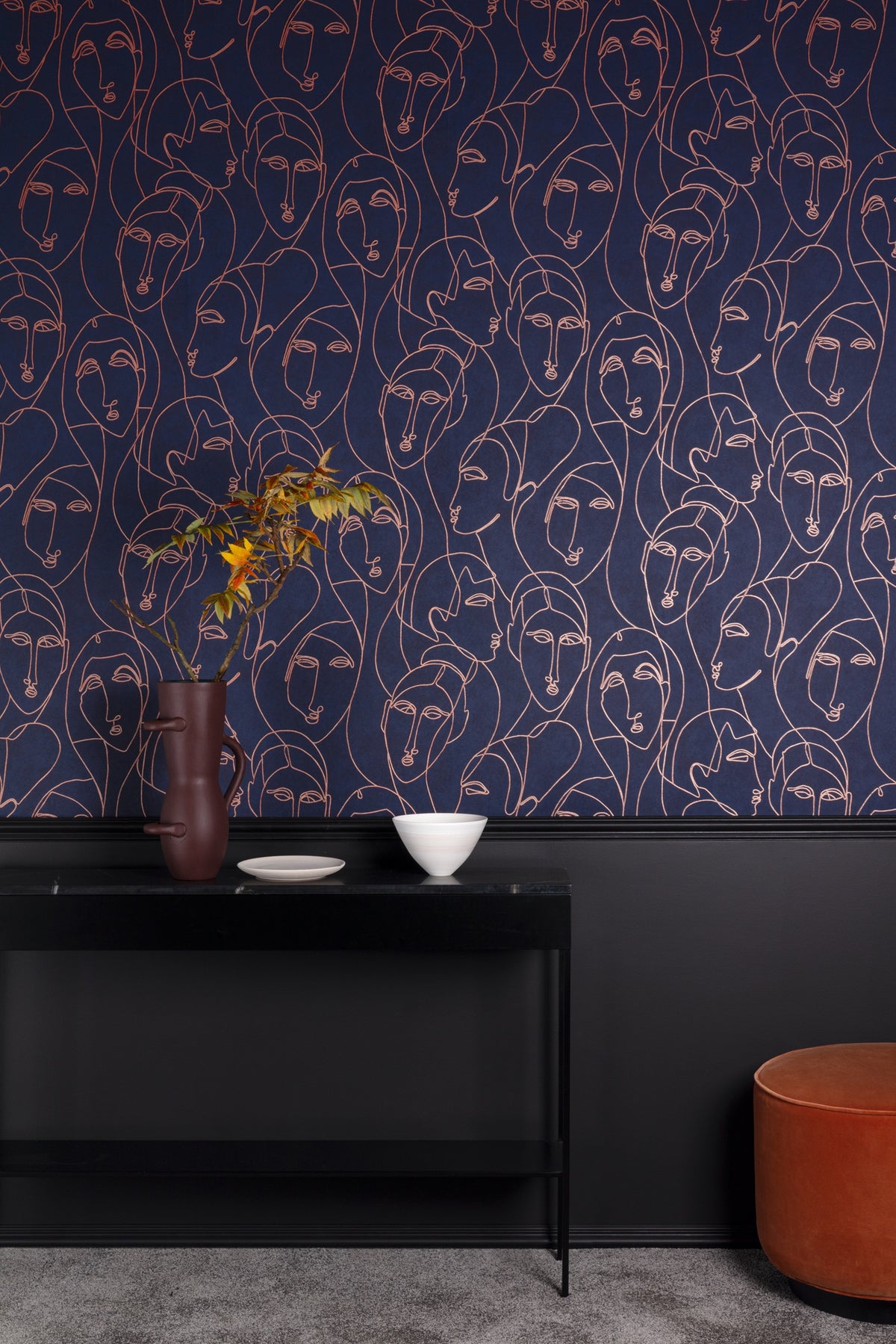 Masureel behang Nefertiti Imperial in interieur