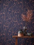 Masureel behang Nefertiti Imperial in interieur