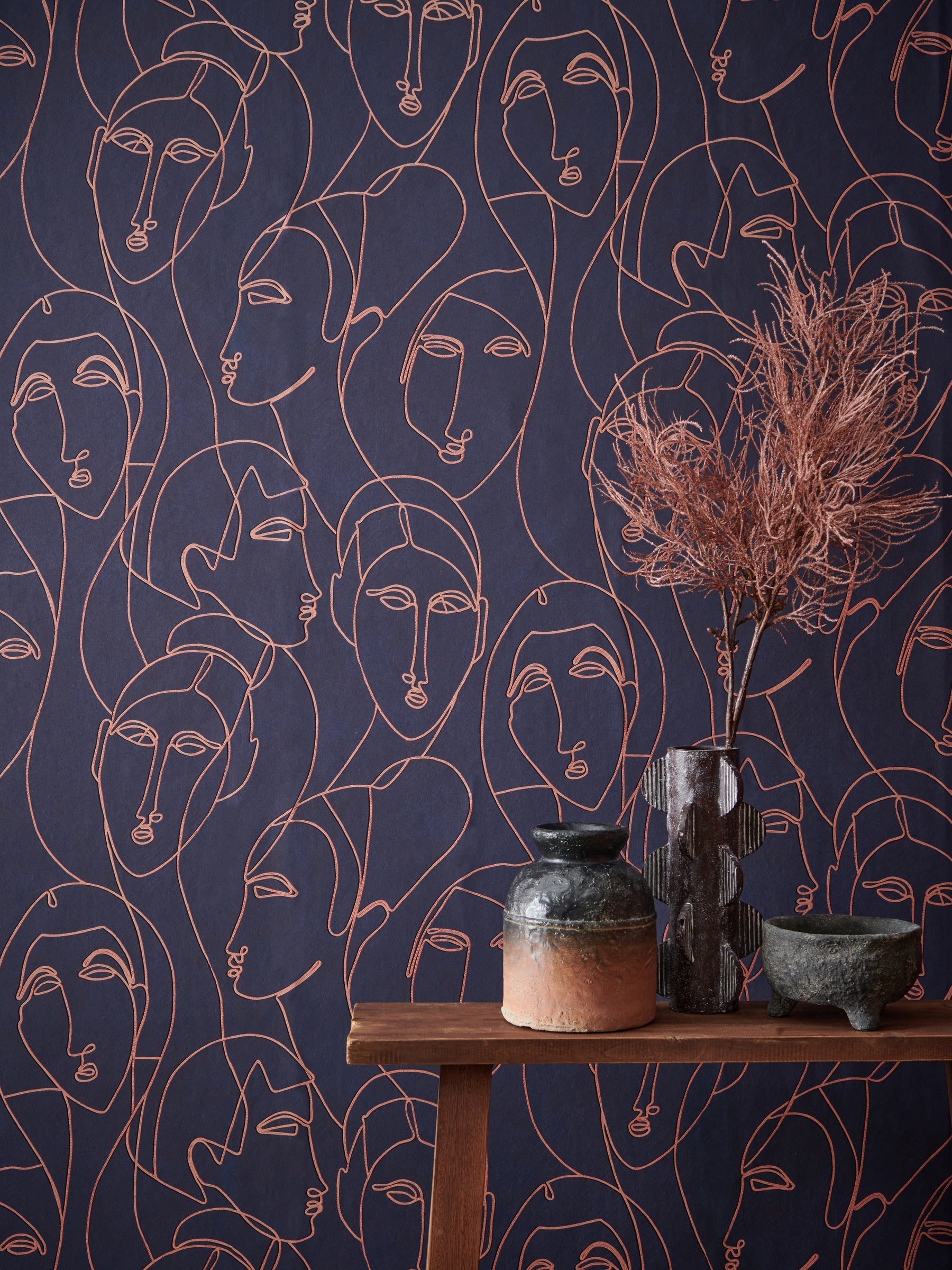 Masureel behang Nefertiti Imperial in interieur