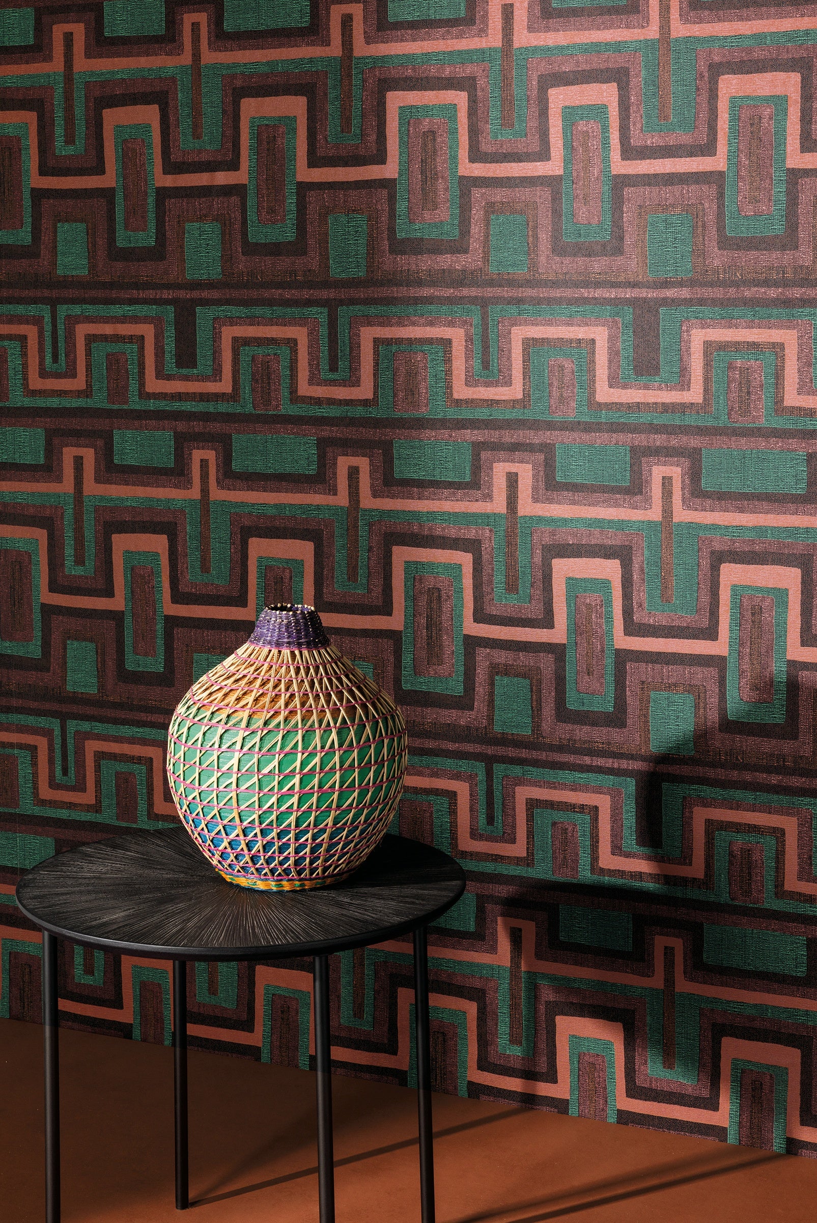Masureel behang Morelos Viridis in interieur