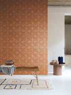Masureel behang Khanta Sienna in interieur