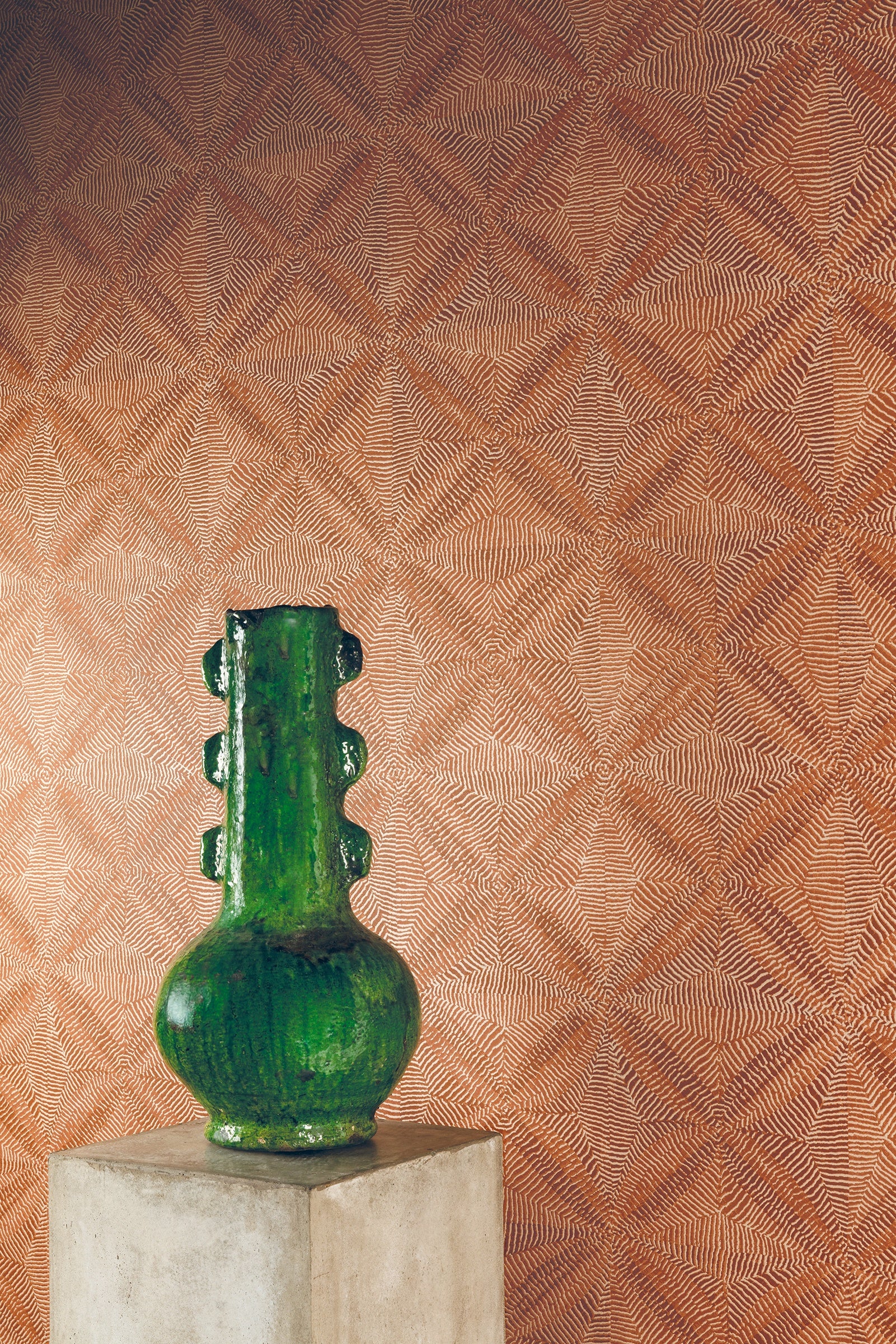 Masureel behang Khanta Sienna in interieur