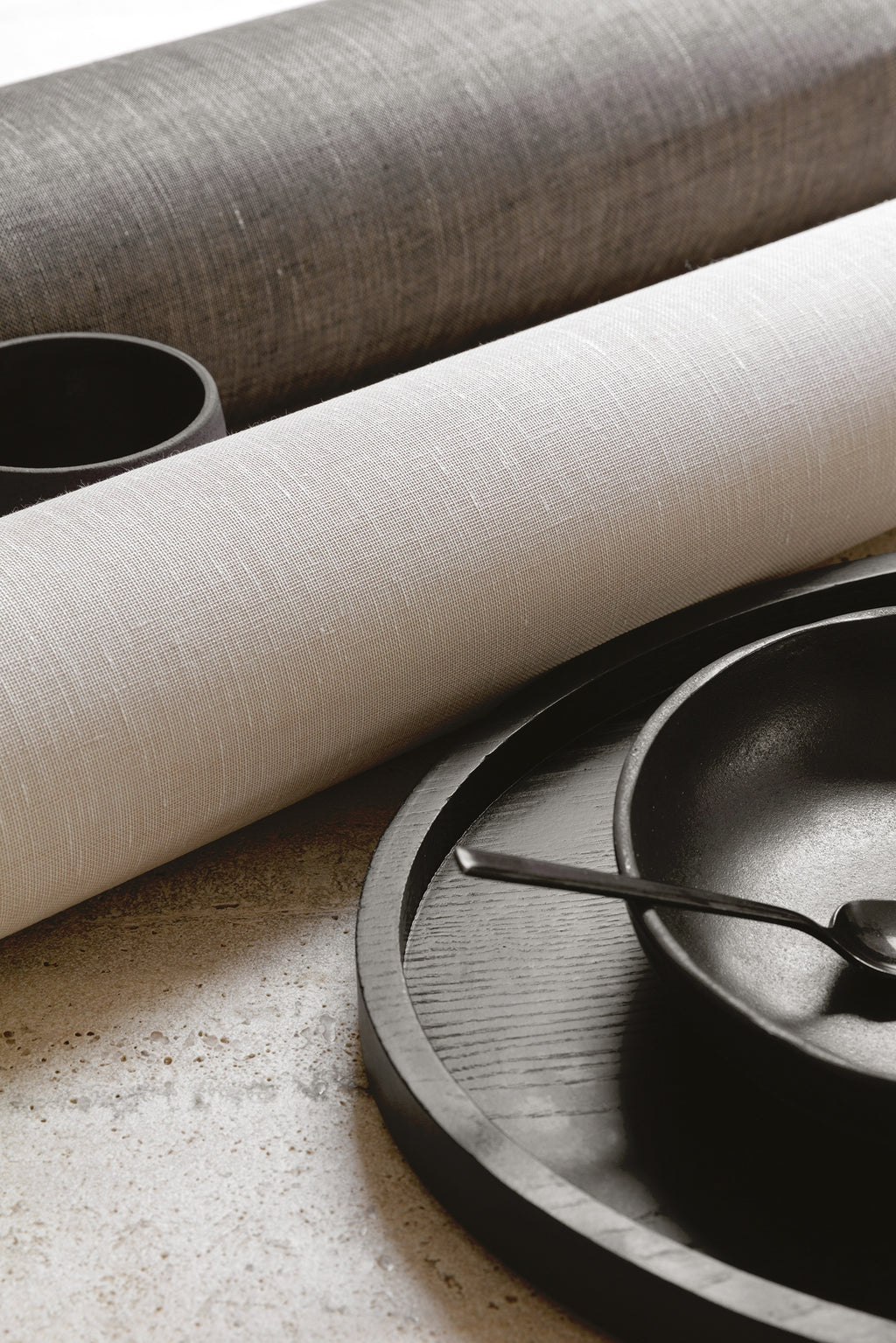 Masureel behang Flax White in interieur