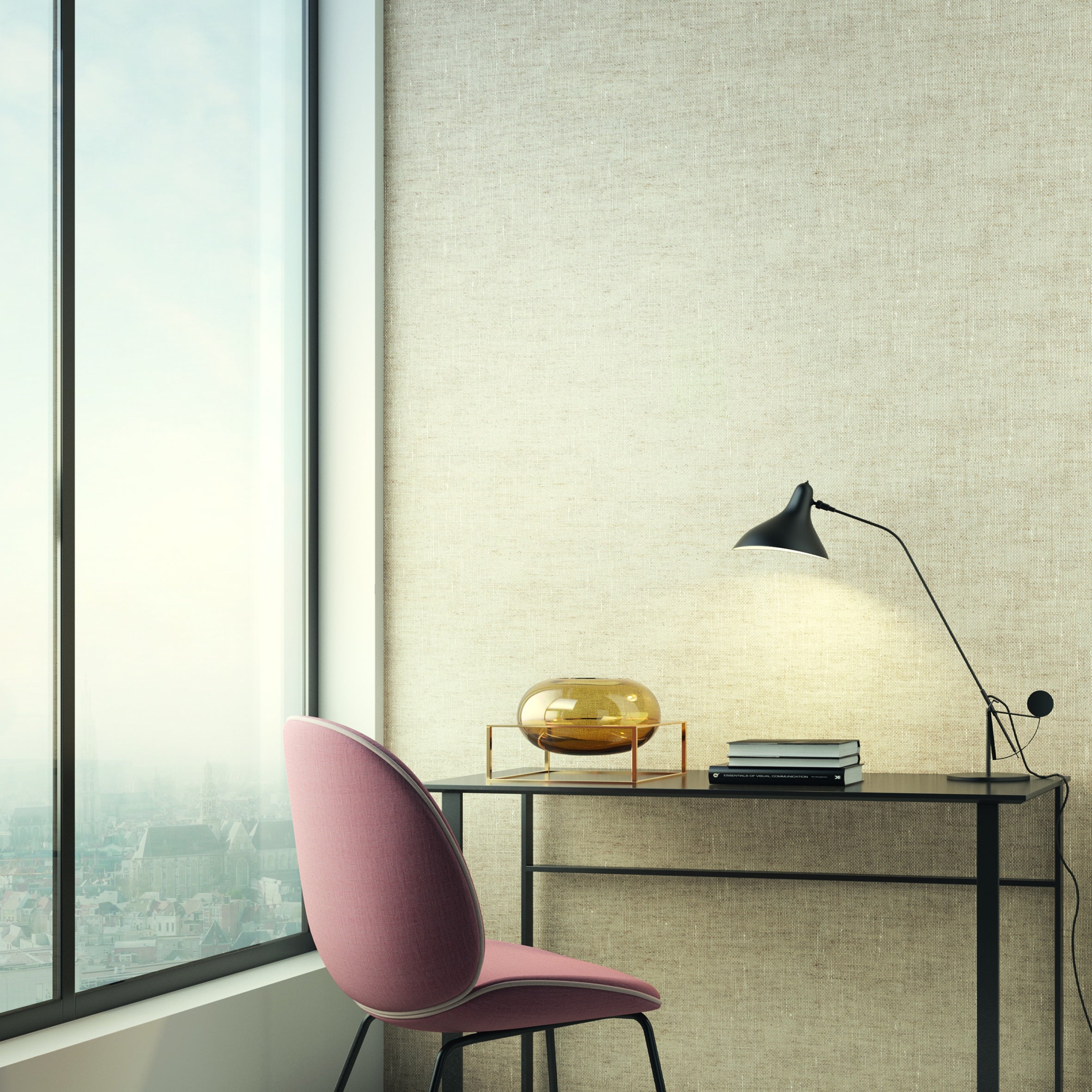 Masureel behang Flax Linen in interieur