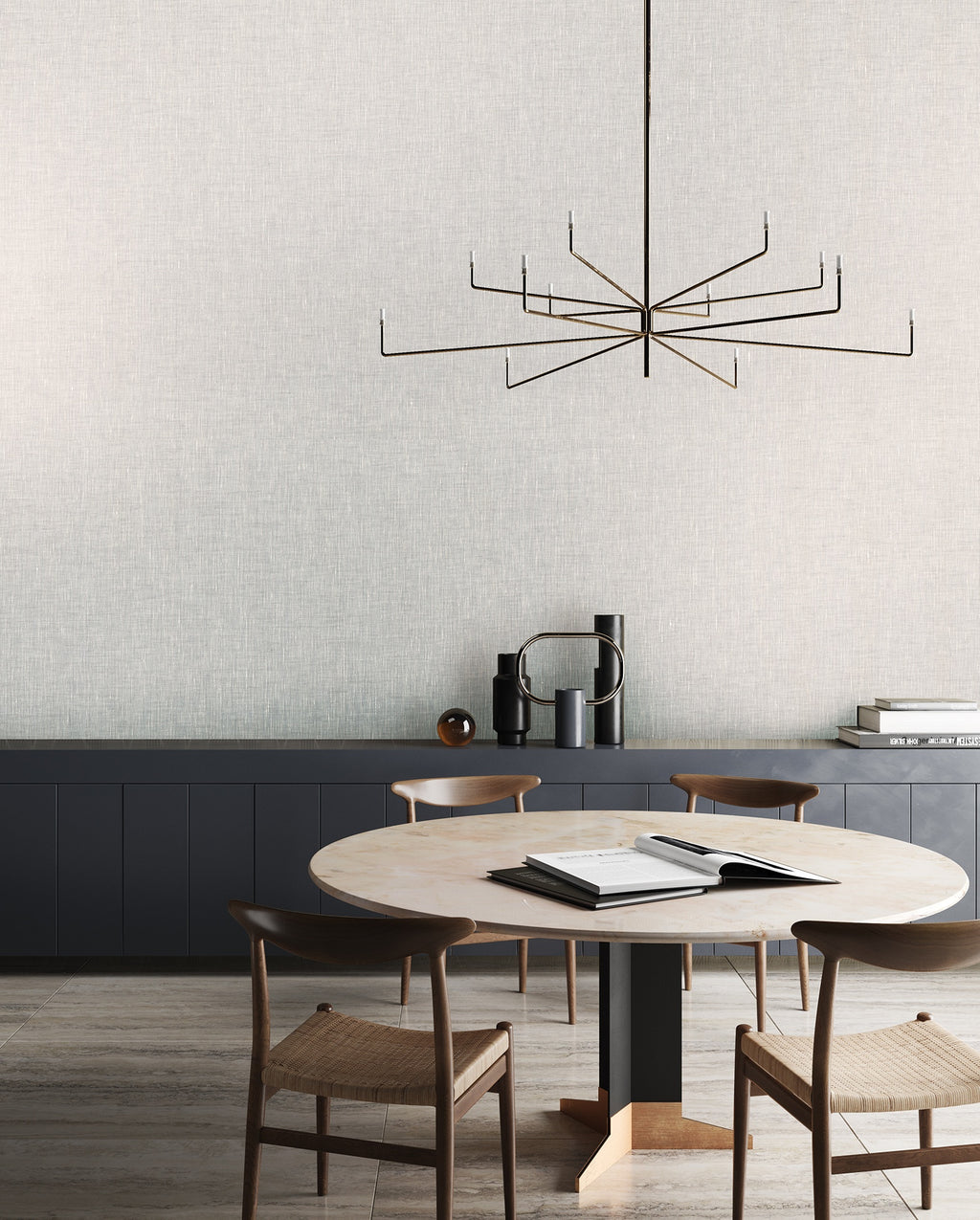 Masureel behang Flax Cloud in interieur