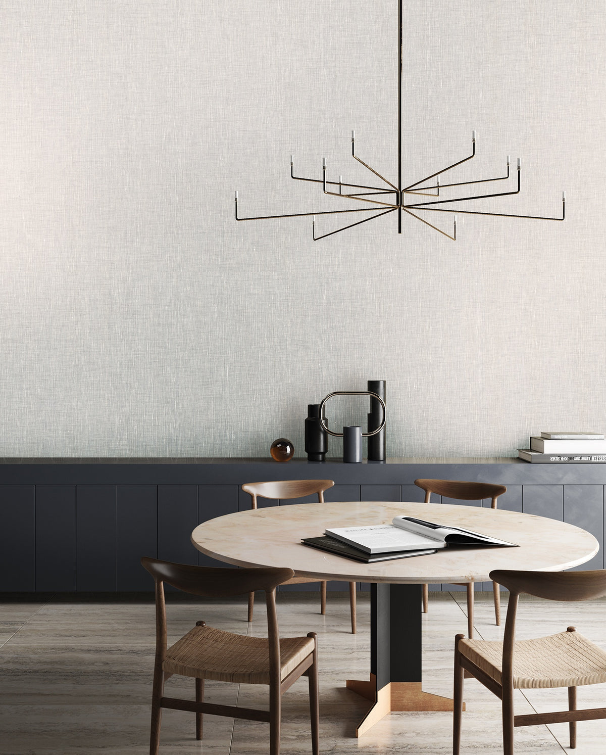 Masureel behang Flax Cloud in interieur