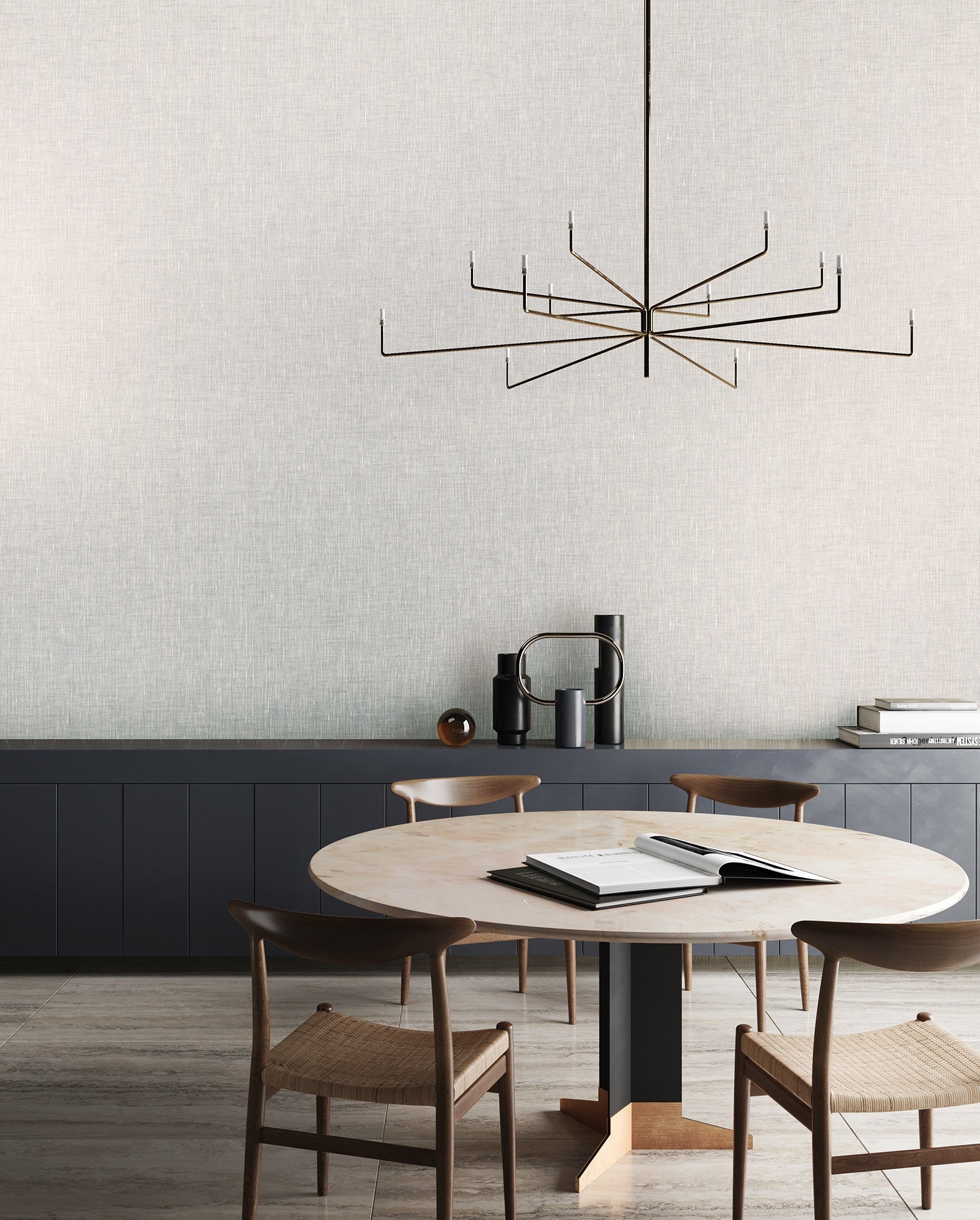 Masureel behang Flax Cloud in interieur