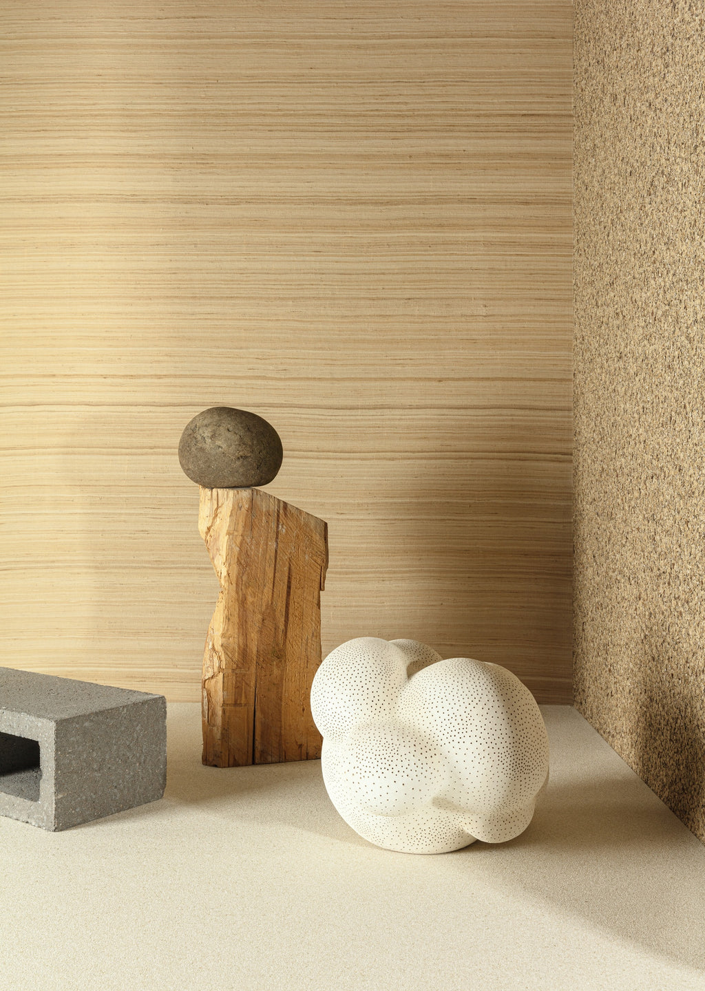 Masureel behang Cocoon Raffia in interieur