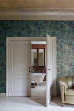 Masureel behang Sauvage Aqua in interieur