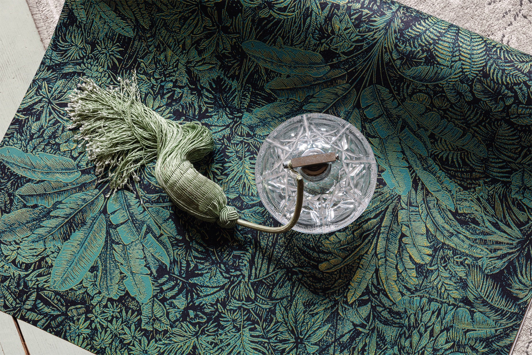 Masureel behang Sauvage Aqua in interieur