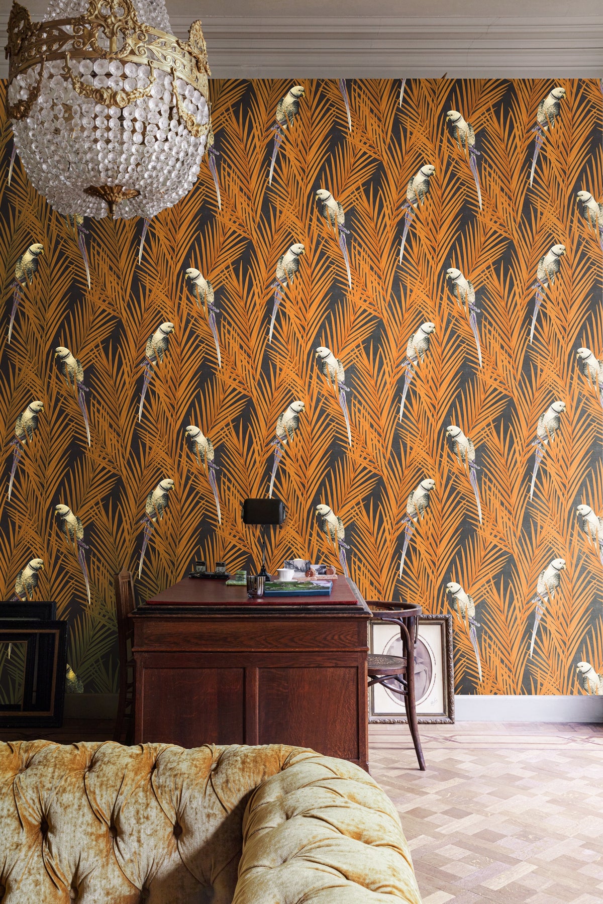 Masureel behang Eden Mandarin in interieur