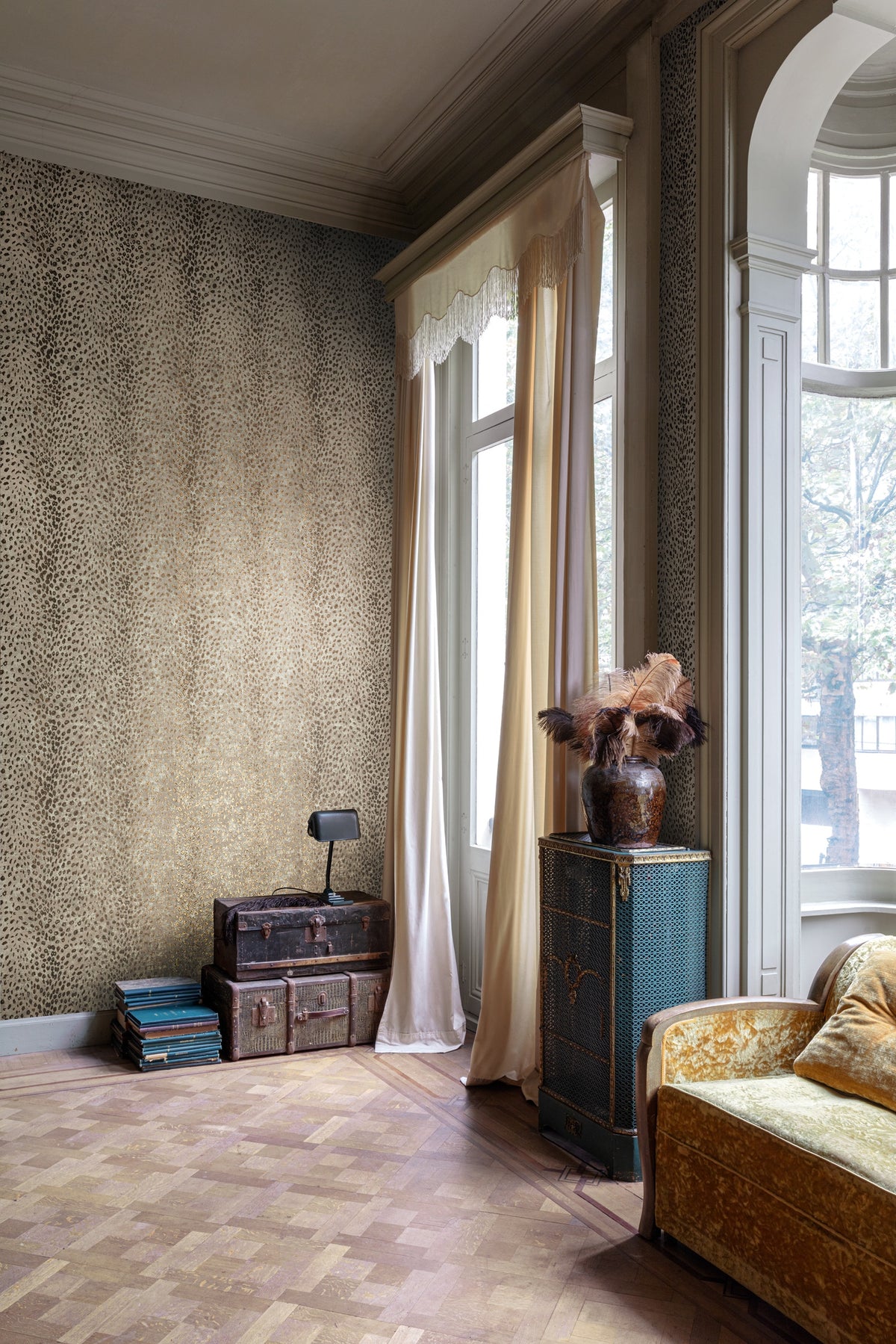 Masureel behang Tender Amber in interieur