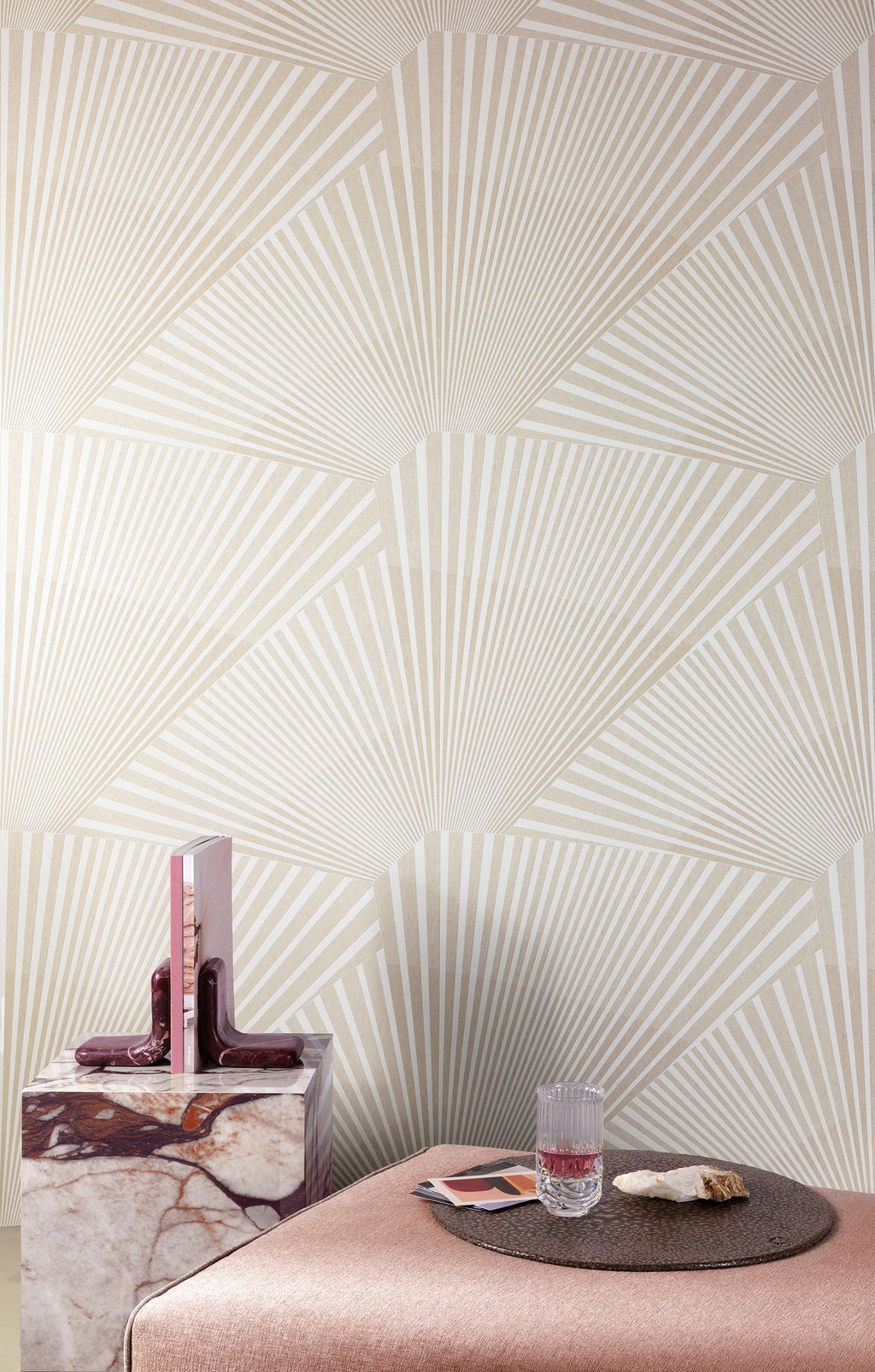Masureel behang Raggiera Pumice in interieur