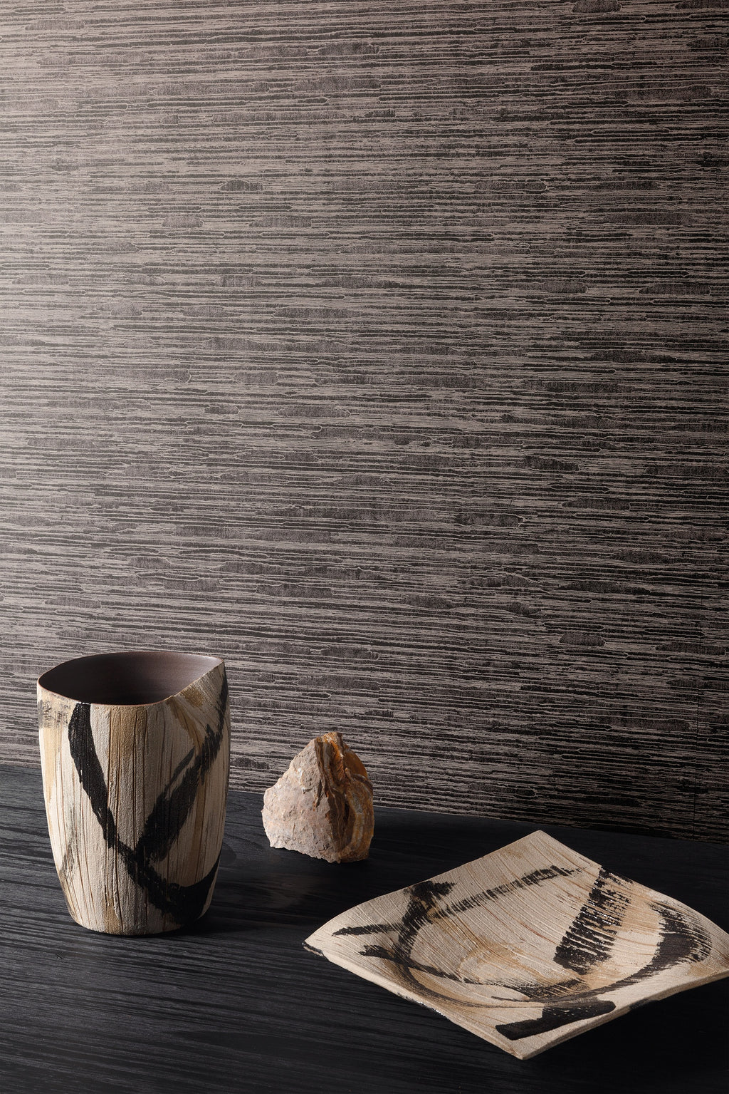 Masureel behang Stria Meteorite in interieur