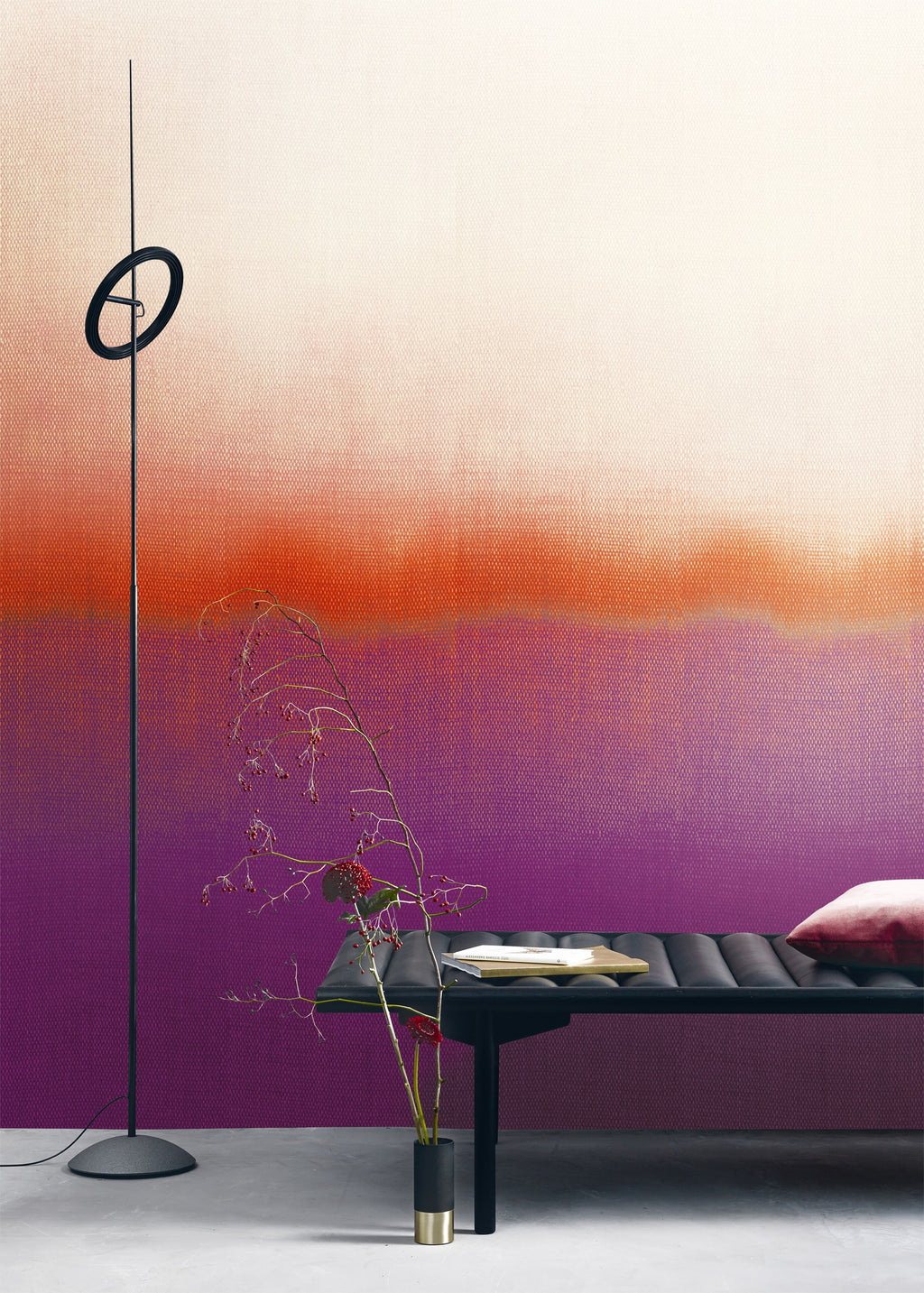 Masureel behang Shady Purple in interieur
