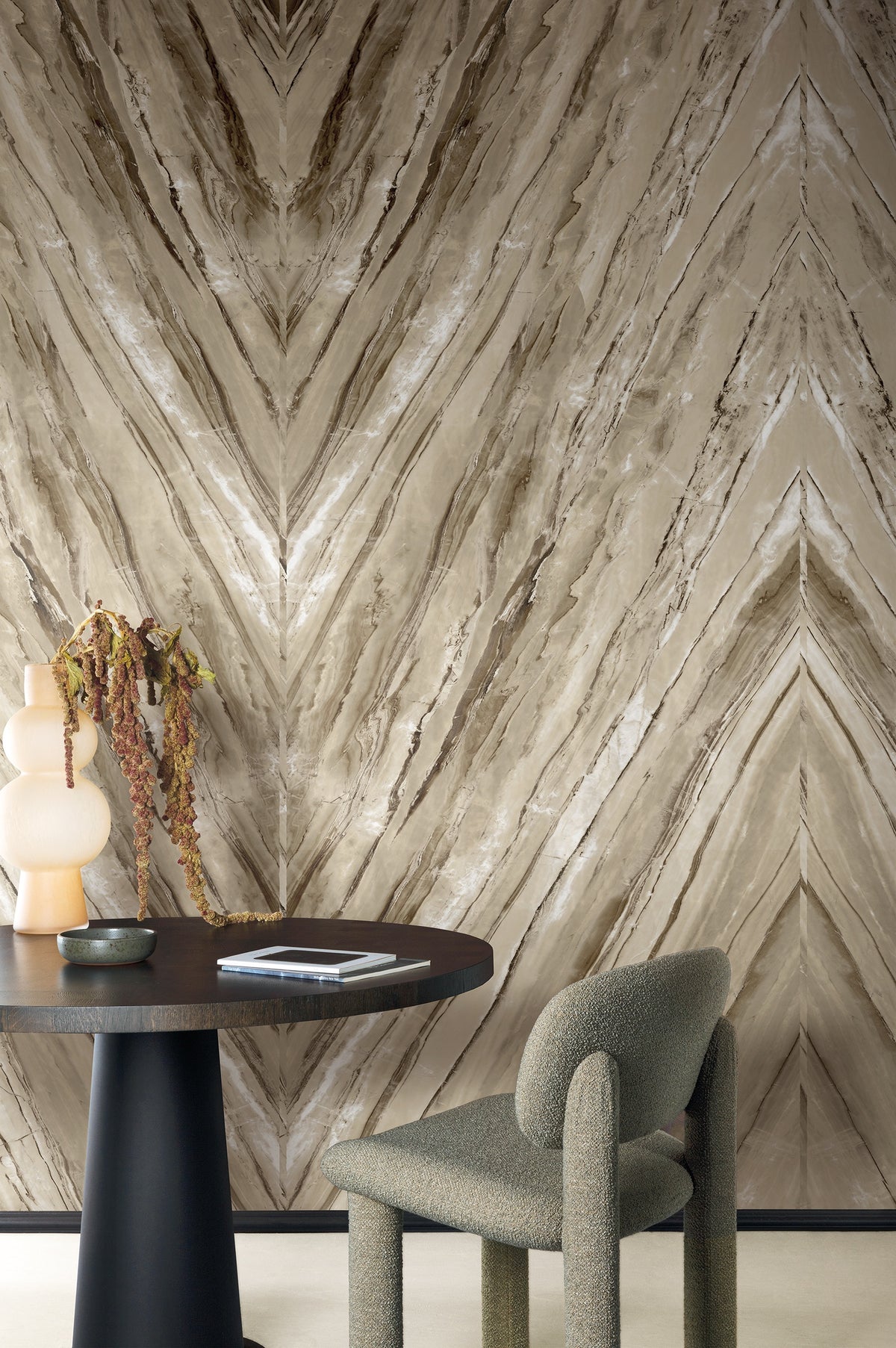 Masureel behang Orobico Cinder in interieur