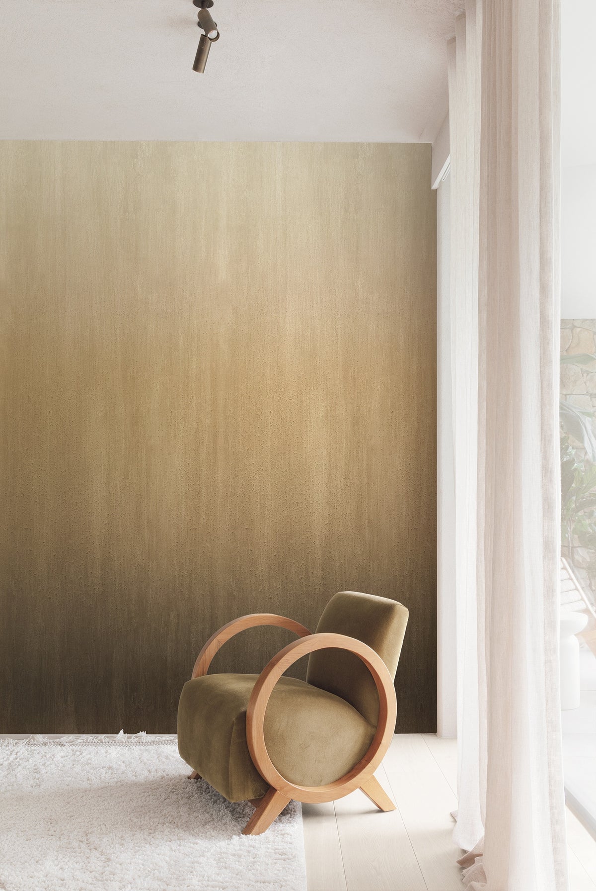 Masureel behang Cinera Bronze in interieur