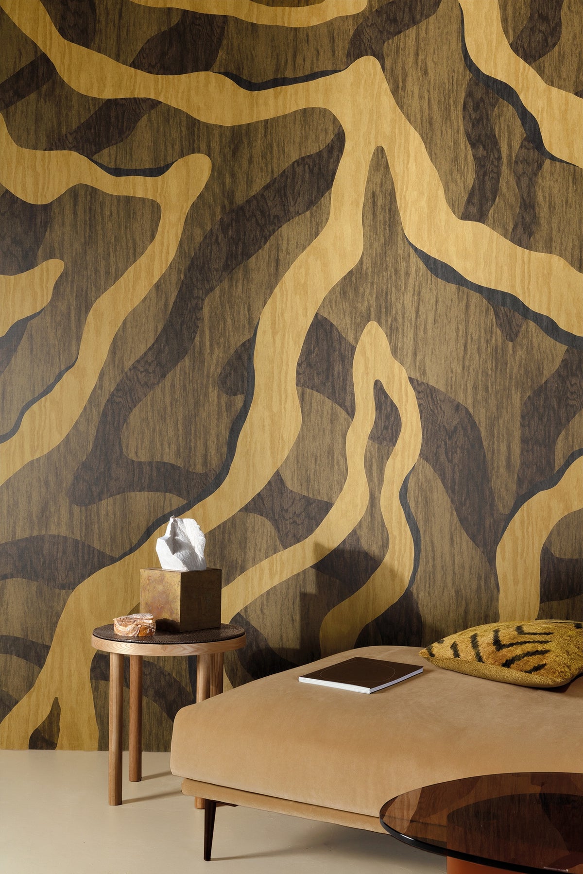 Masureel behang Intarsio Gold in interieur