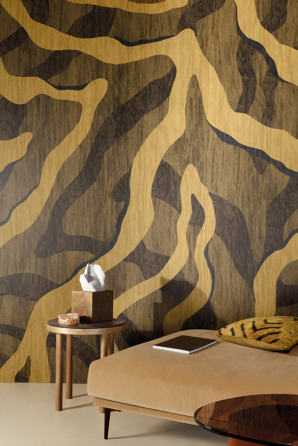 Masureel behang Intarsio Gold in interieur