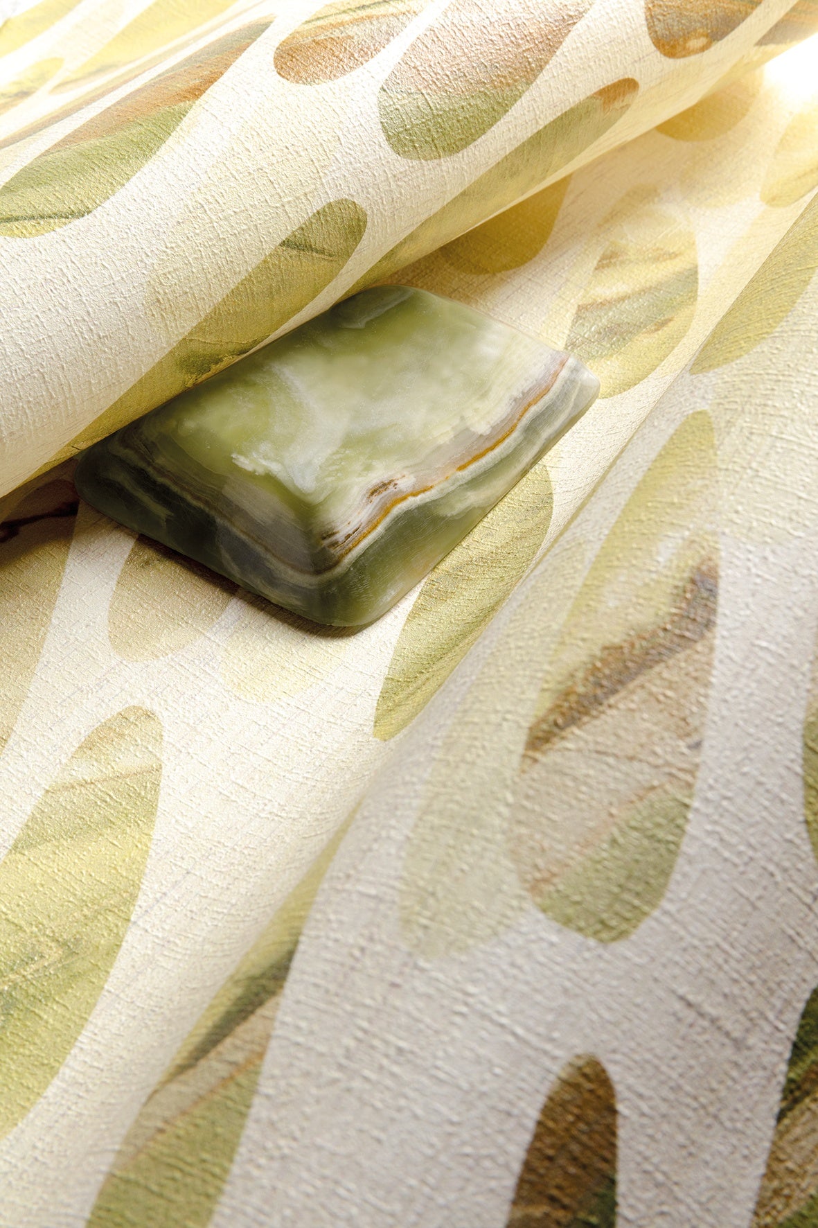 Masureel behang Lapilli Hemp, detail van het behang