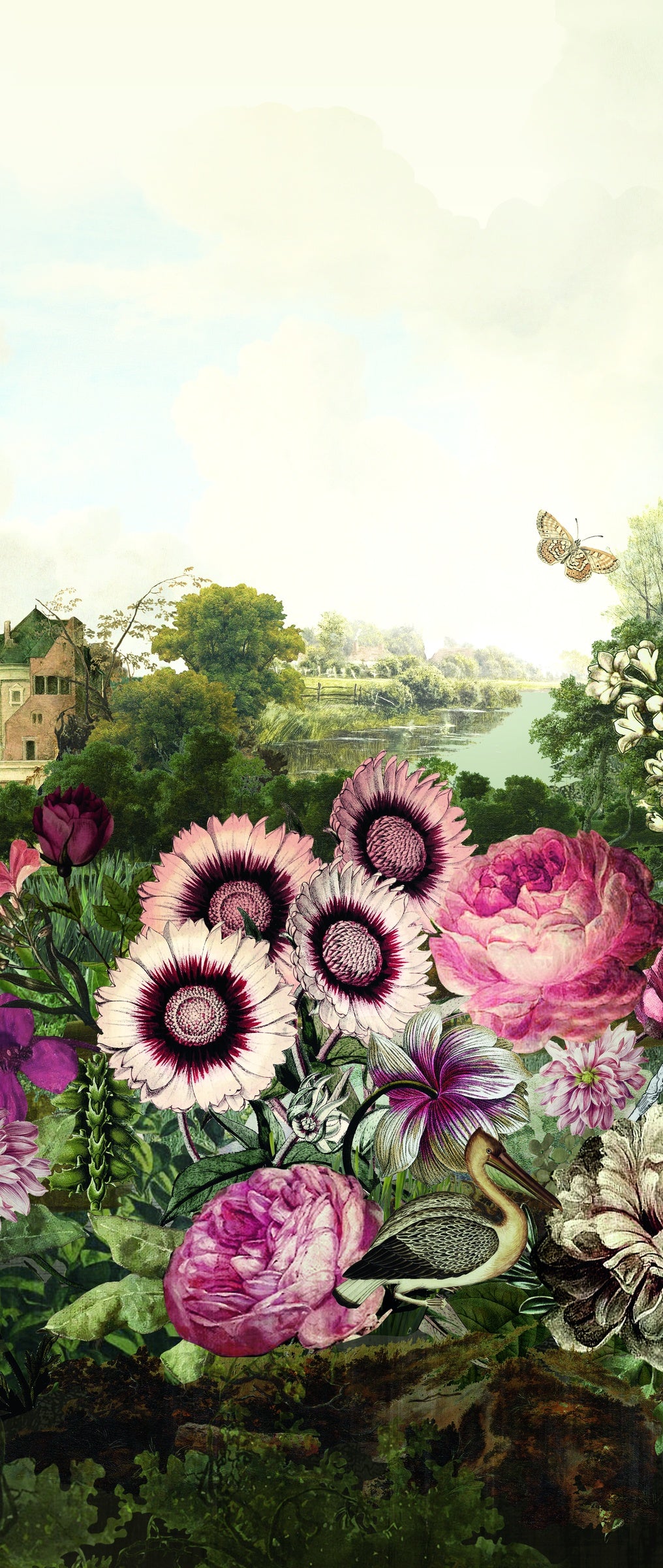 Masureel behang Sissinghurst Claret