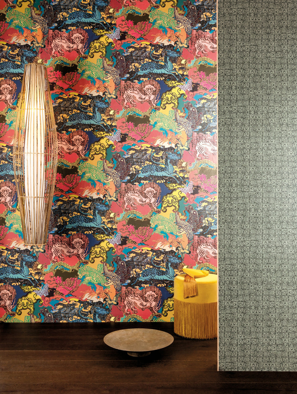 Masureel behang Dragon Amparo in interieur