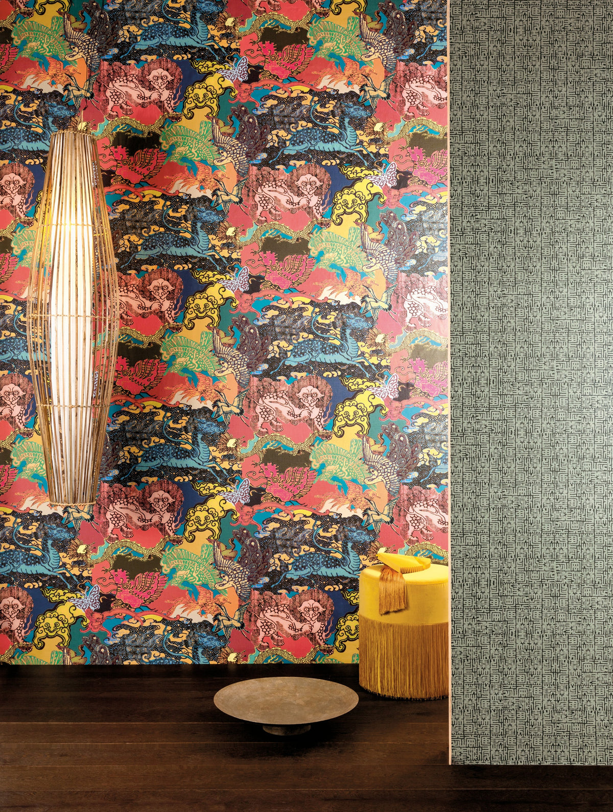Masureel behang Dragon Amparo in interieur