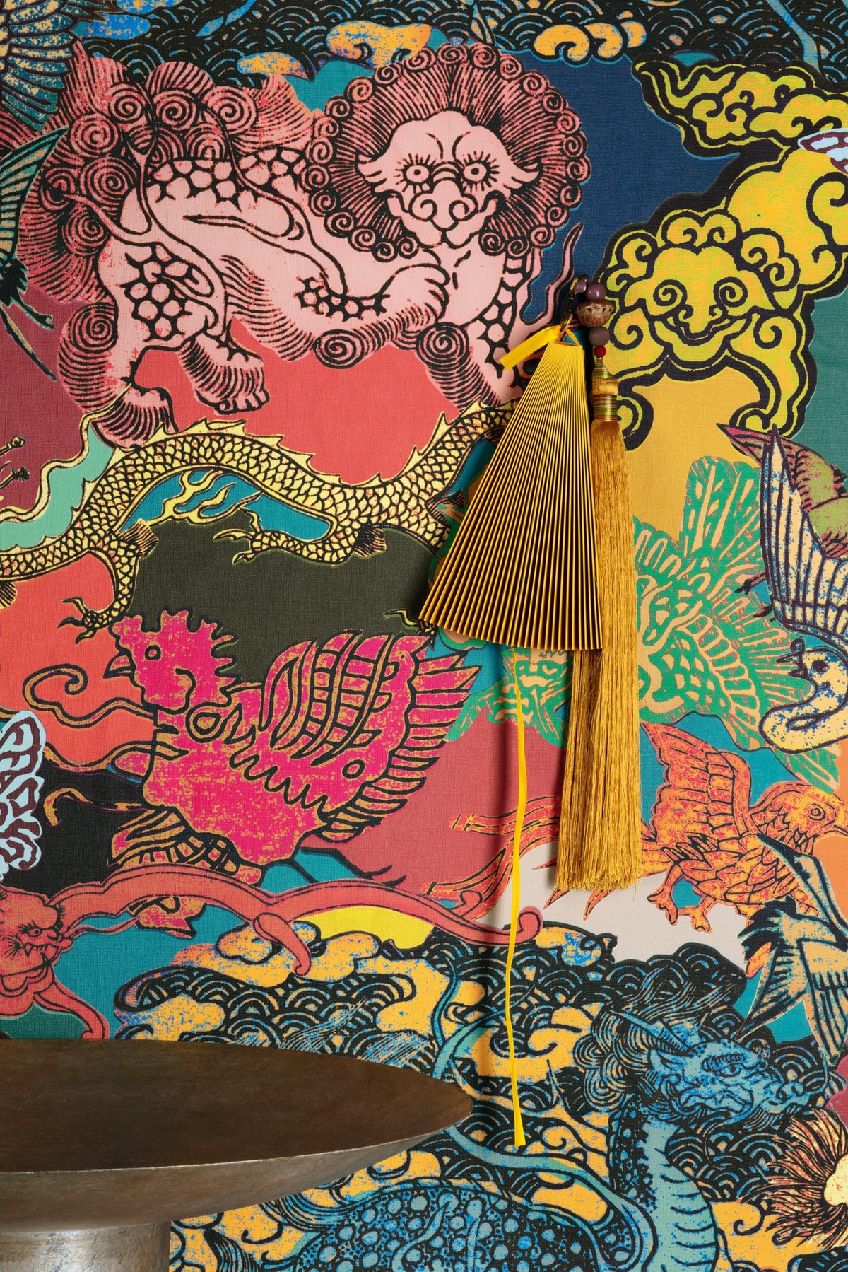 Masureel behang Dragon Amparo in interieur