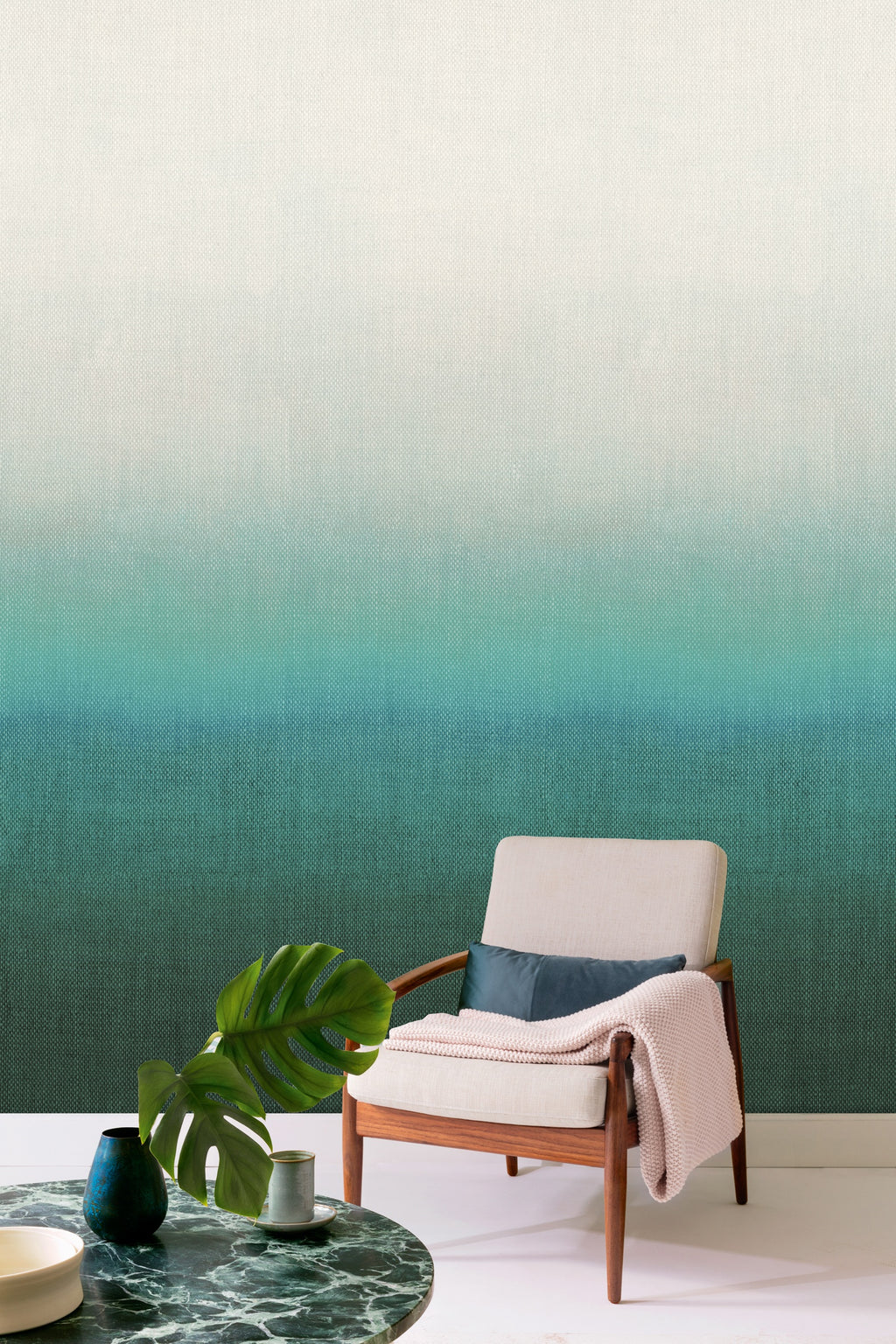 Masureel behang Mitsu Azur in interieur