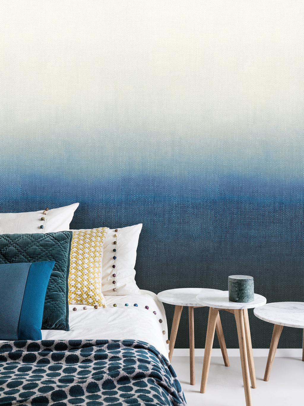 Masureel behang Mitsu Cobalt in interieur
