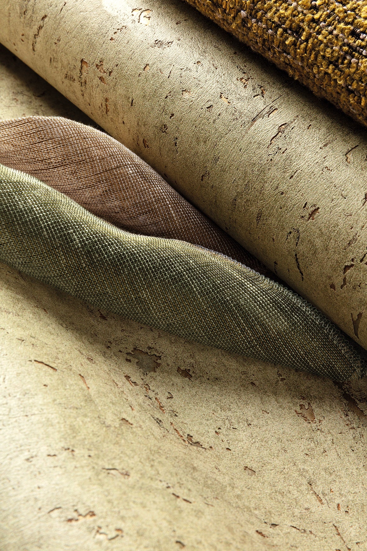 Masureel behang Trama Moss in interieur