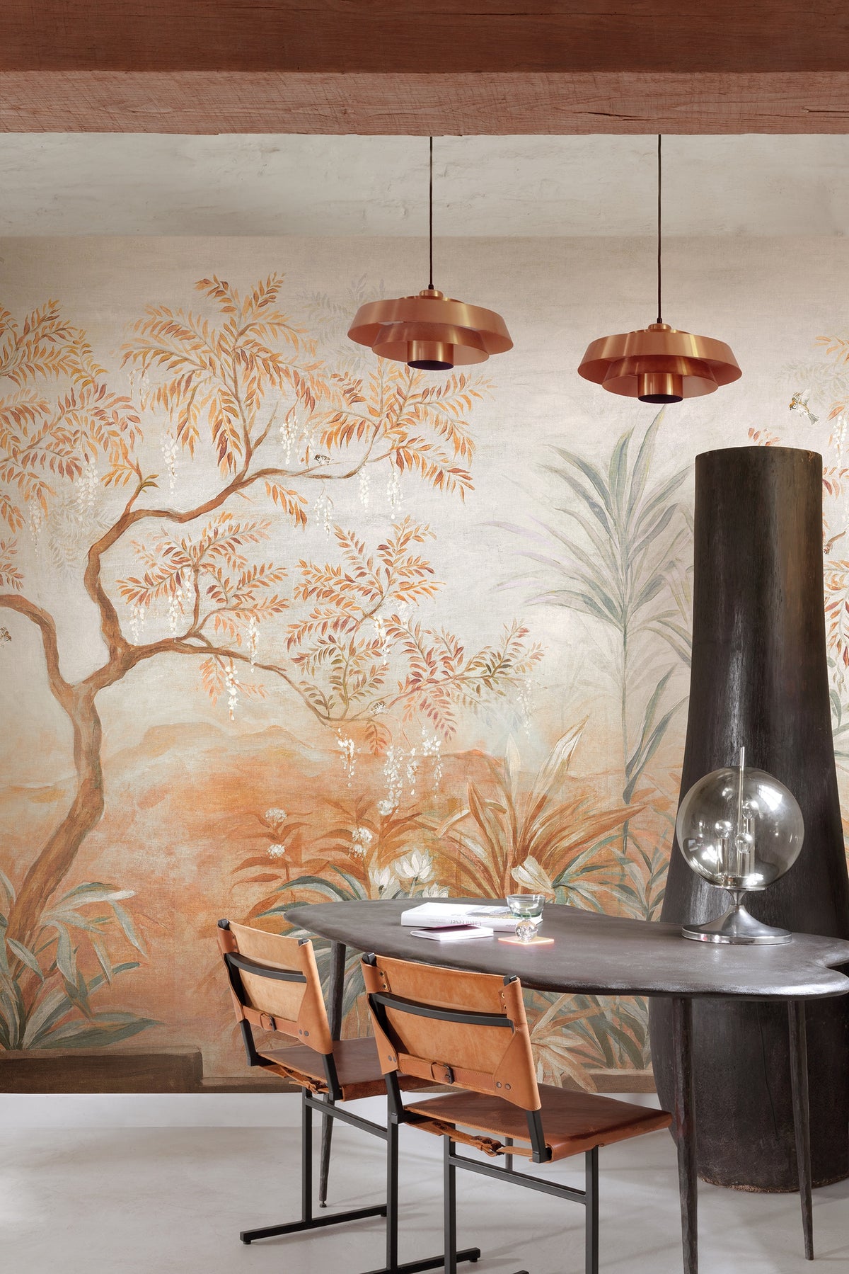 Masureel behang Palmira Almond in interieur