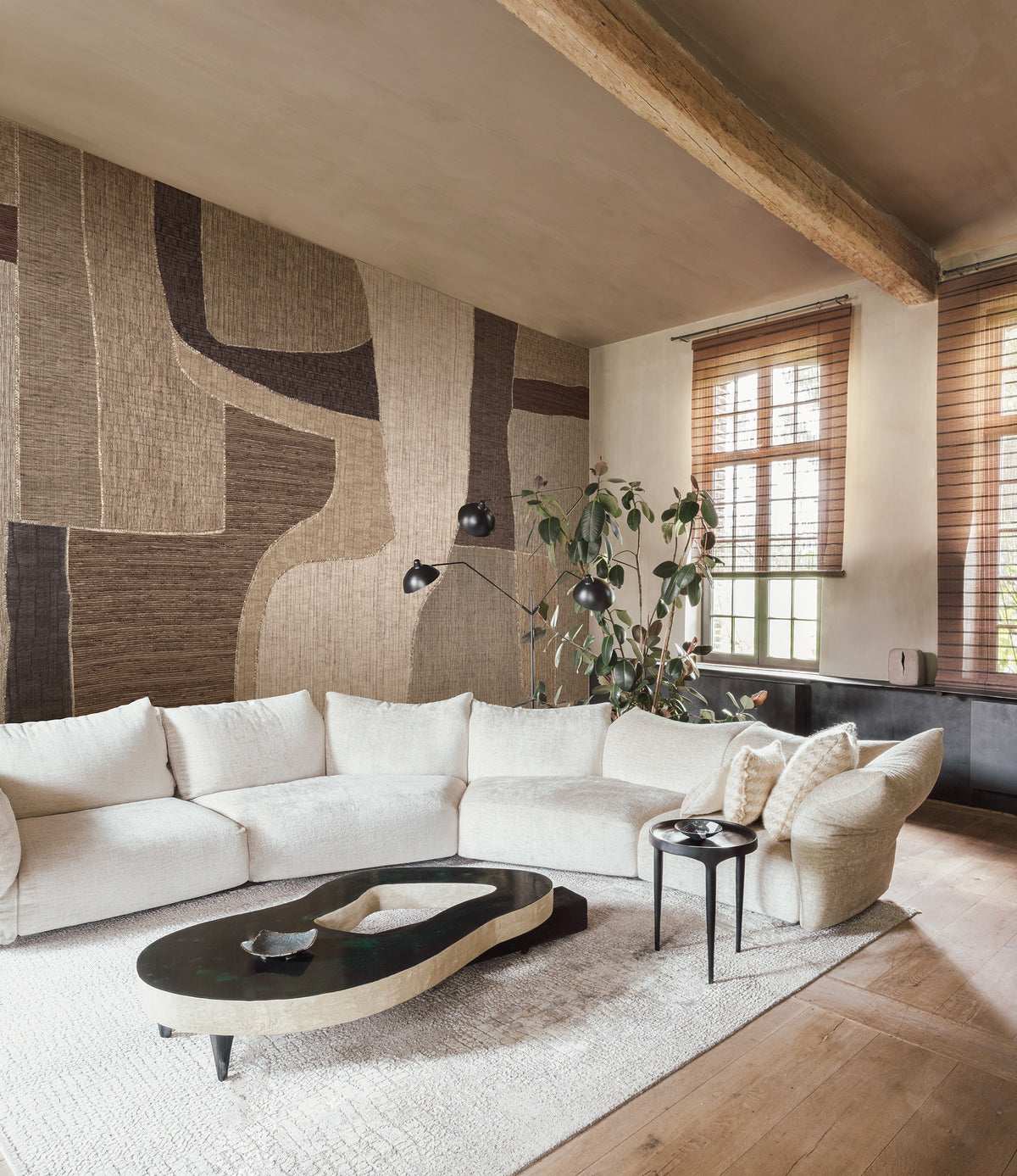 Masureel behang Boro Earth in interieur