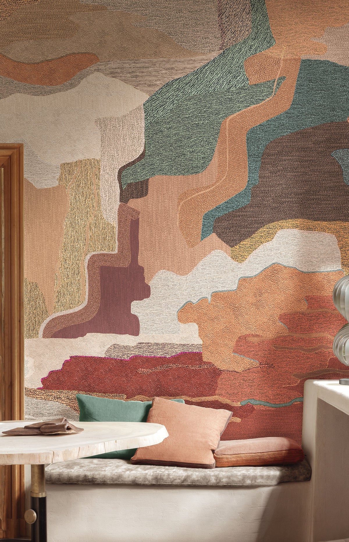 Masureel behang Arazzo Almond in interieur