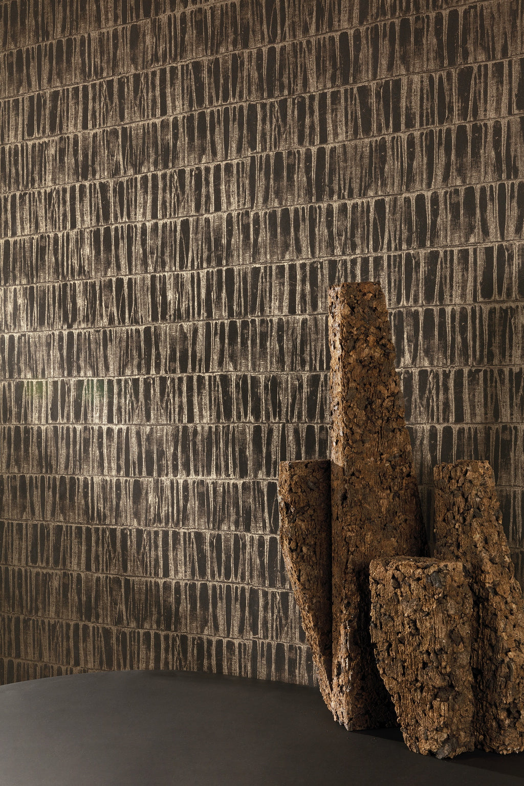 Masureel behang Erosio Midnight in interieur