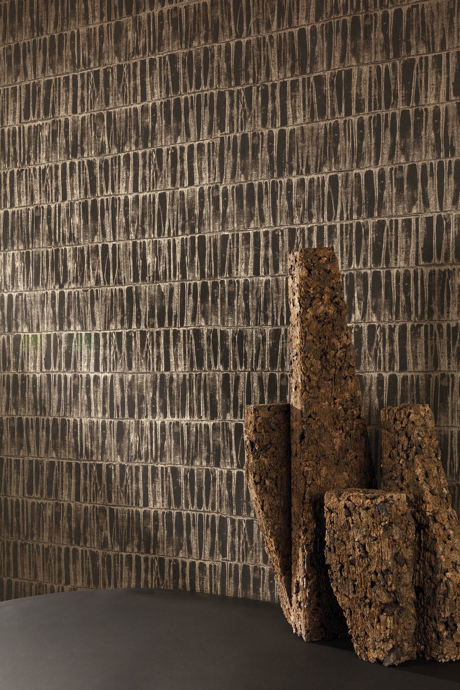 Masureel behang Erosio Midnight in interieur