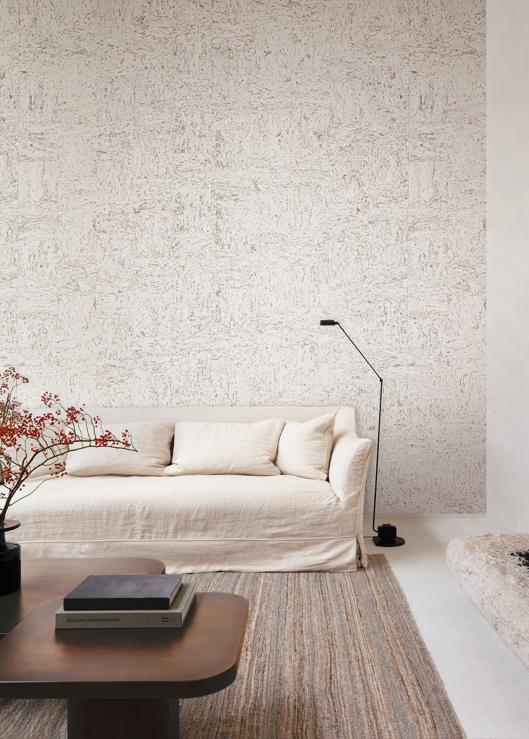 Masureel behang Suber Snow in interieur