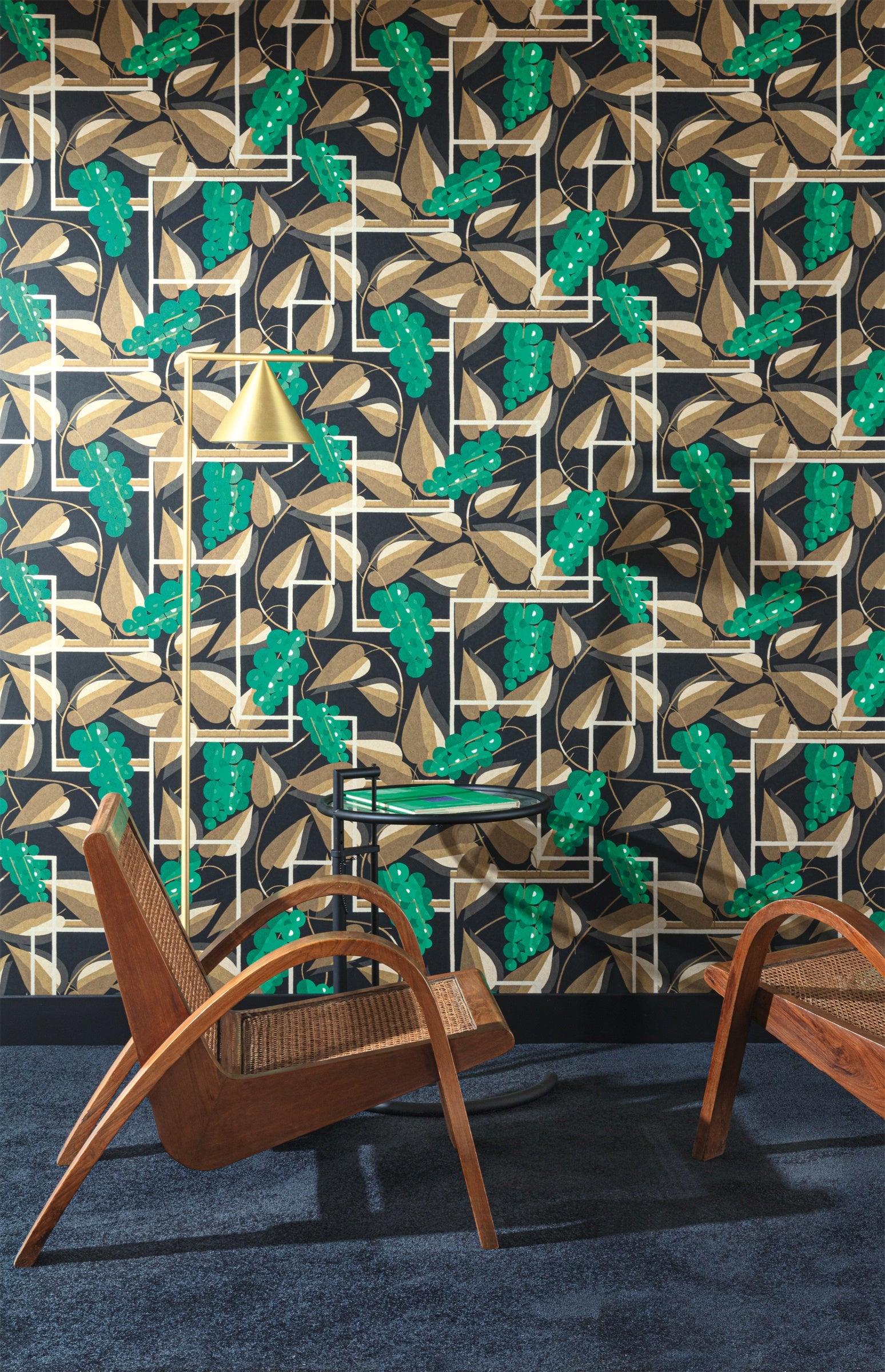 Masureel behang Henry Emerald in interieur