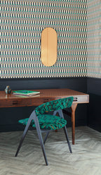 Masureel behang Suzanne Emerald in interieur