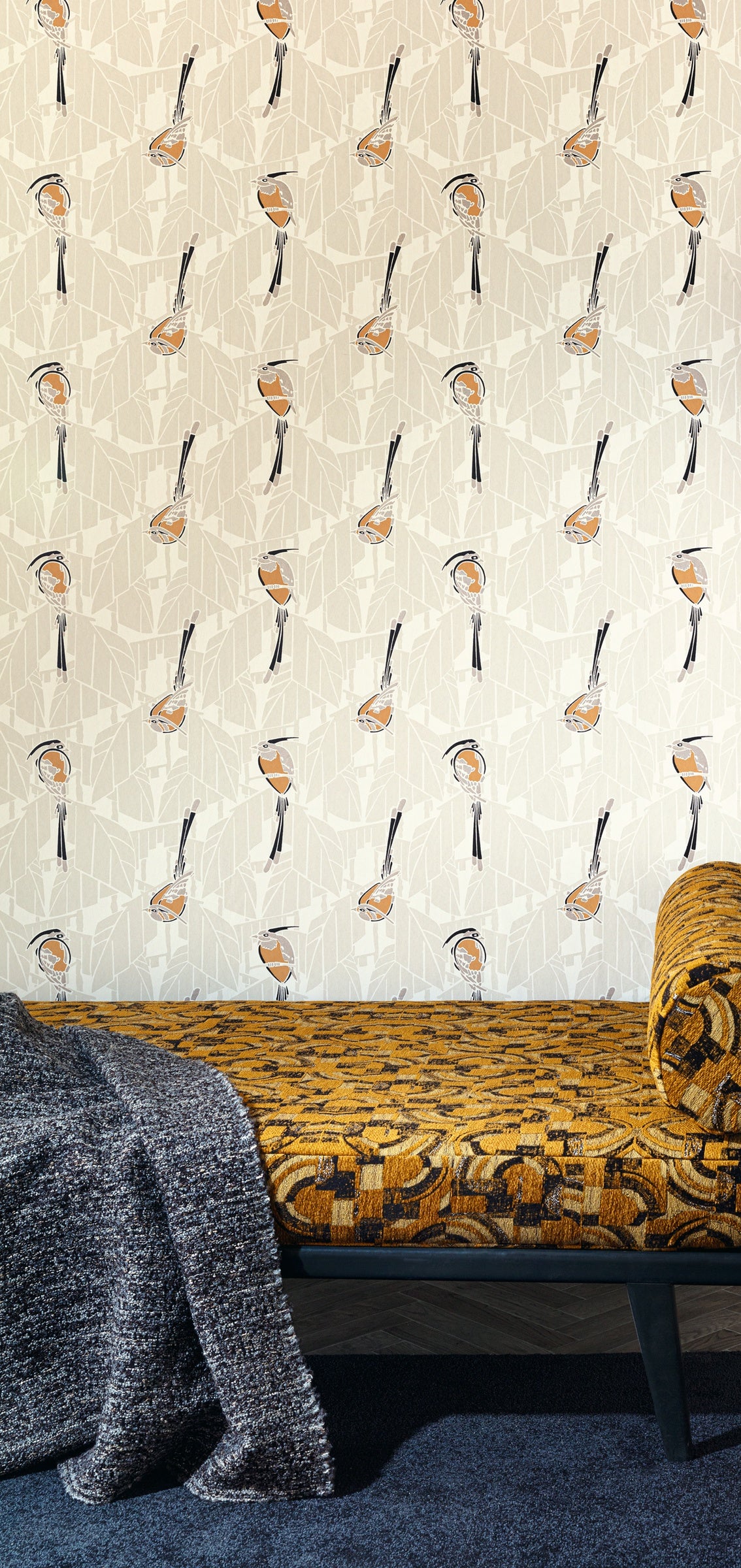 Masureel behang FOL1404 Kardinal in interieur