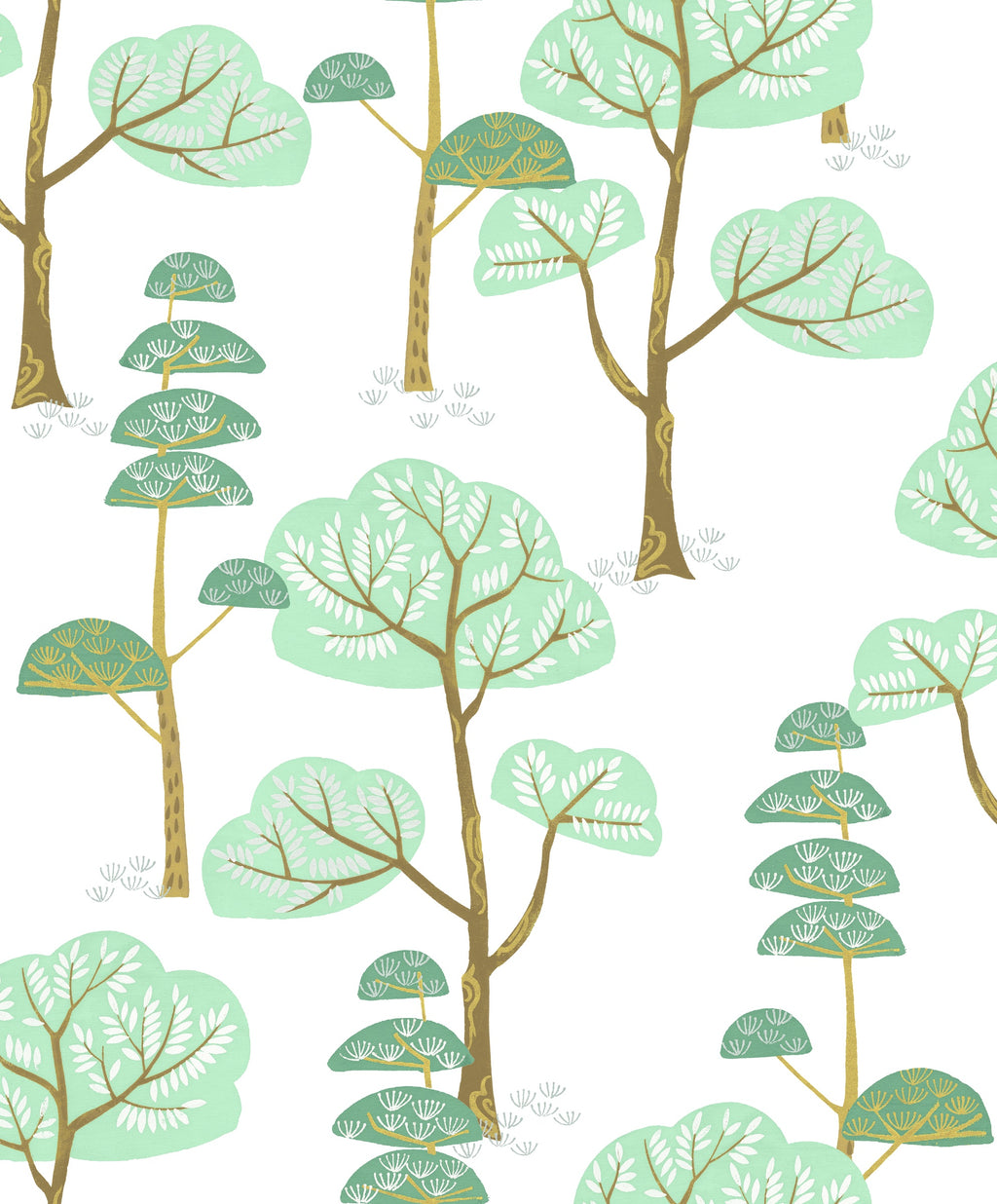 Masureel behang TREES JADE