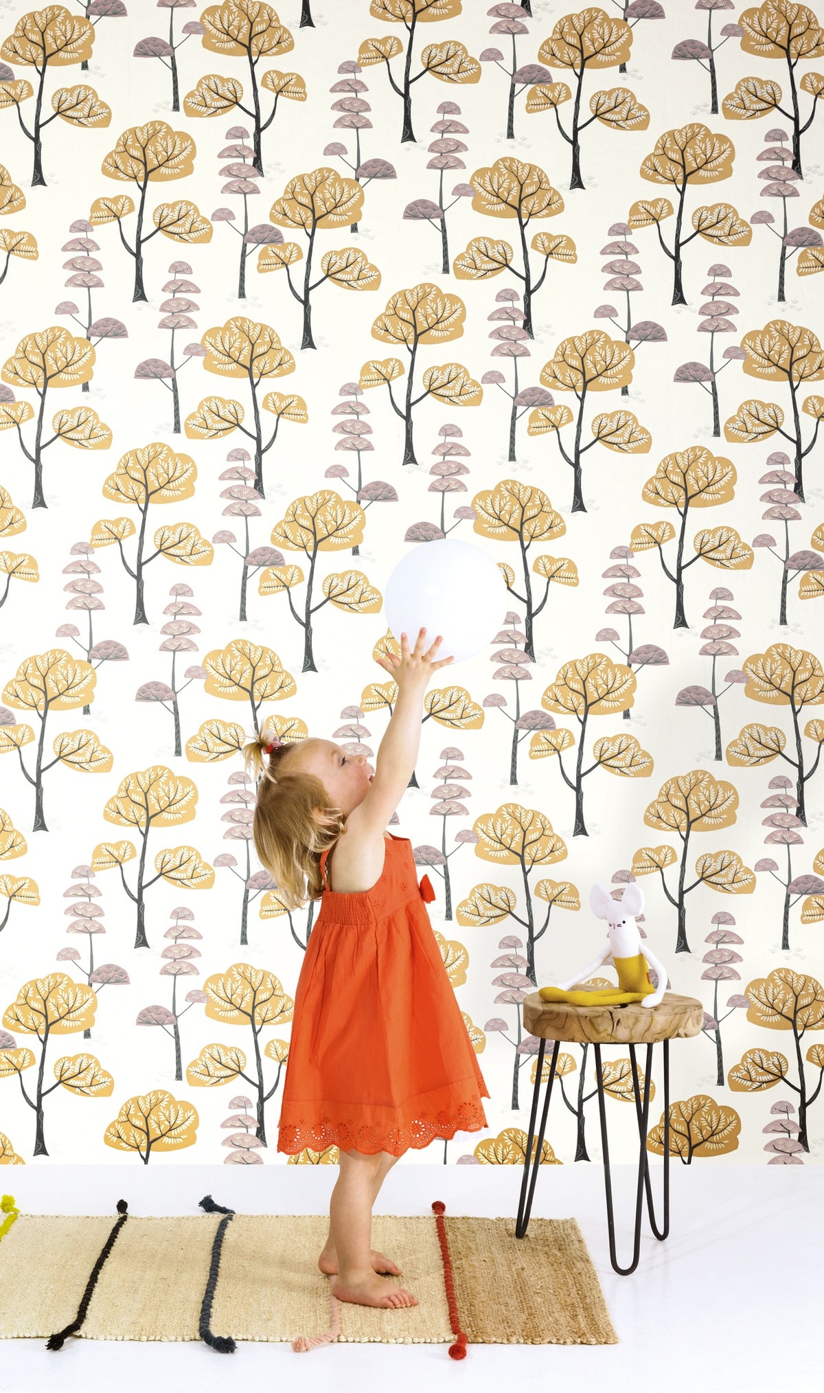 Masureel behang TREES AMBER in interieur