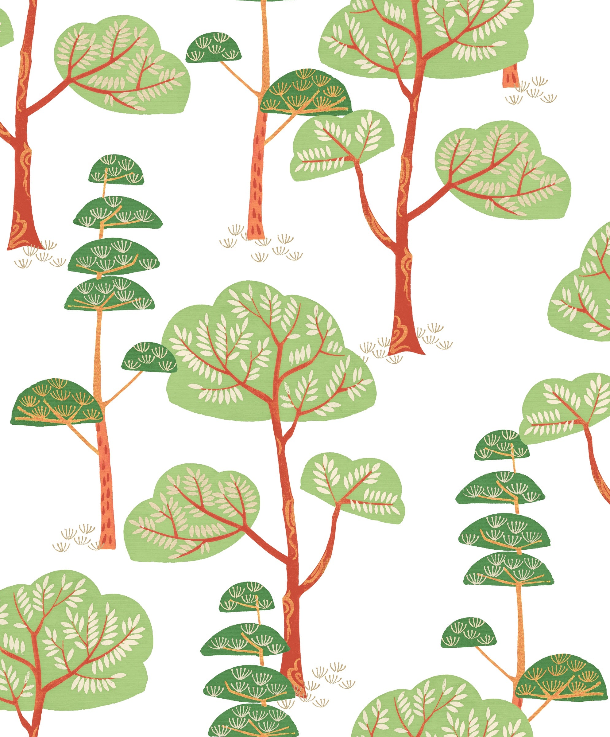 Masureel behang TREES TEAL