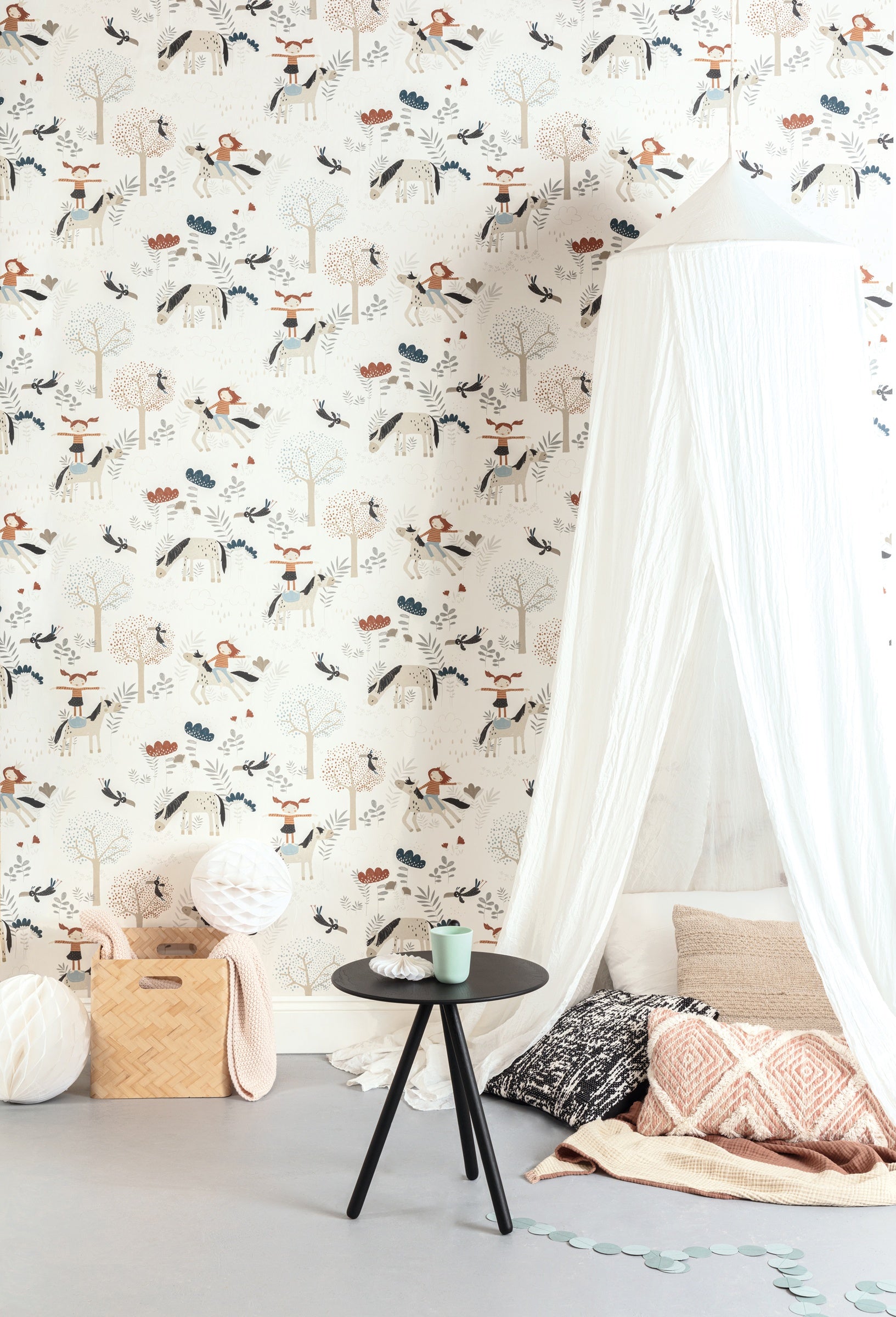 Masureel behang PONY ARONA in interieur