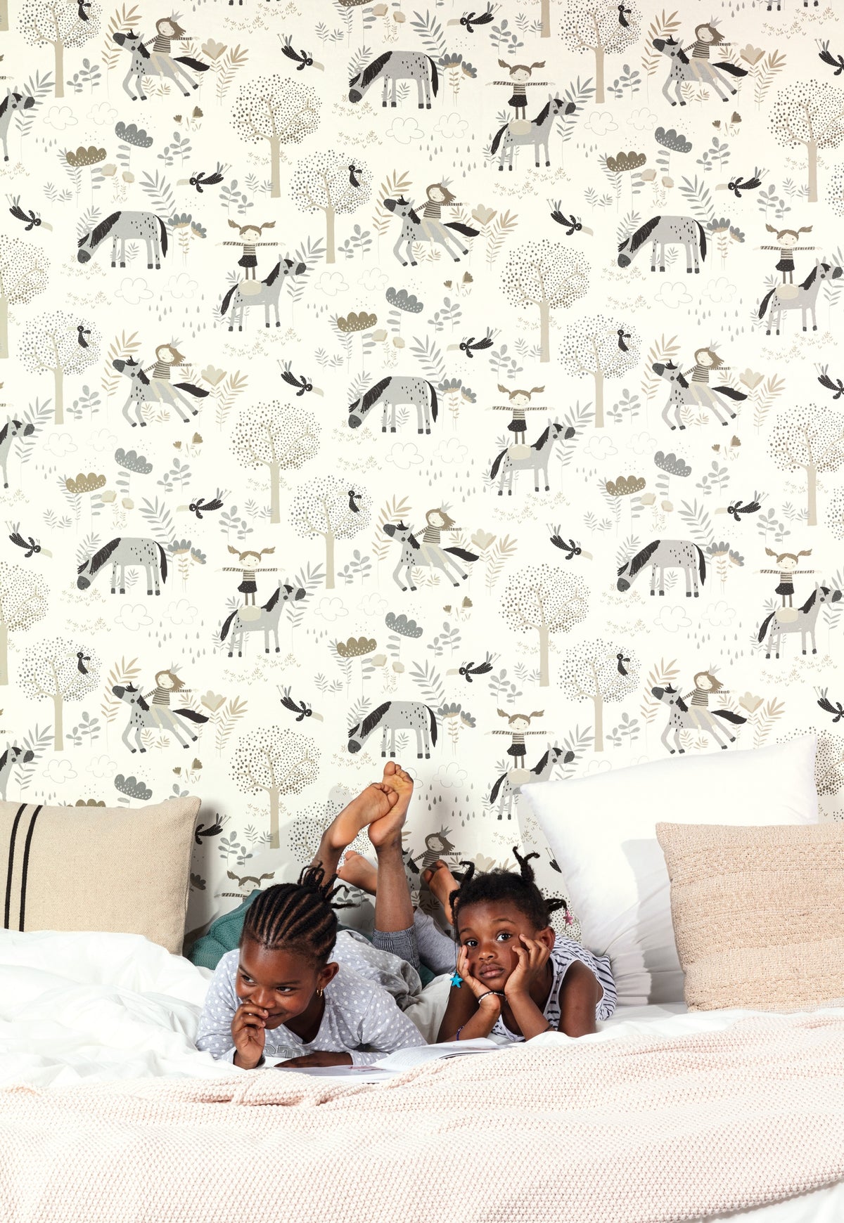 Masureel behang PONY SAND in interieur