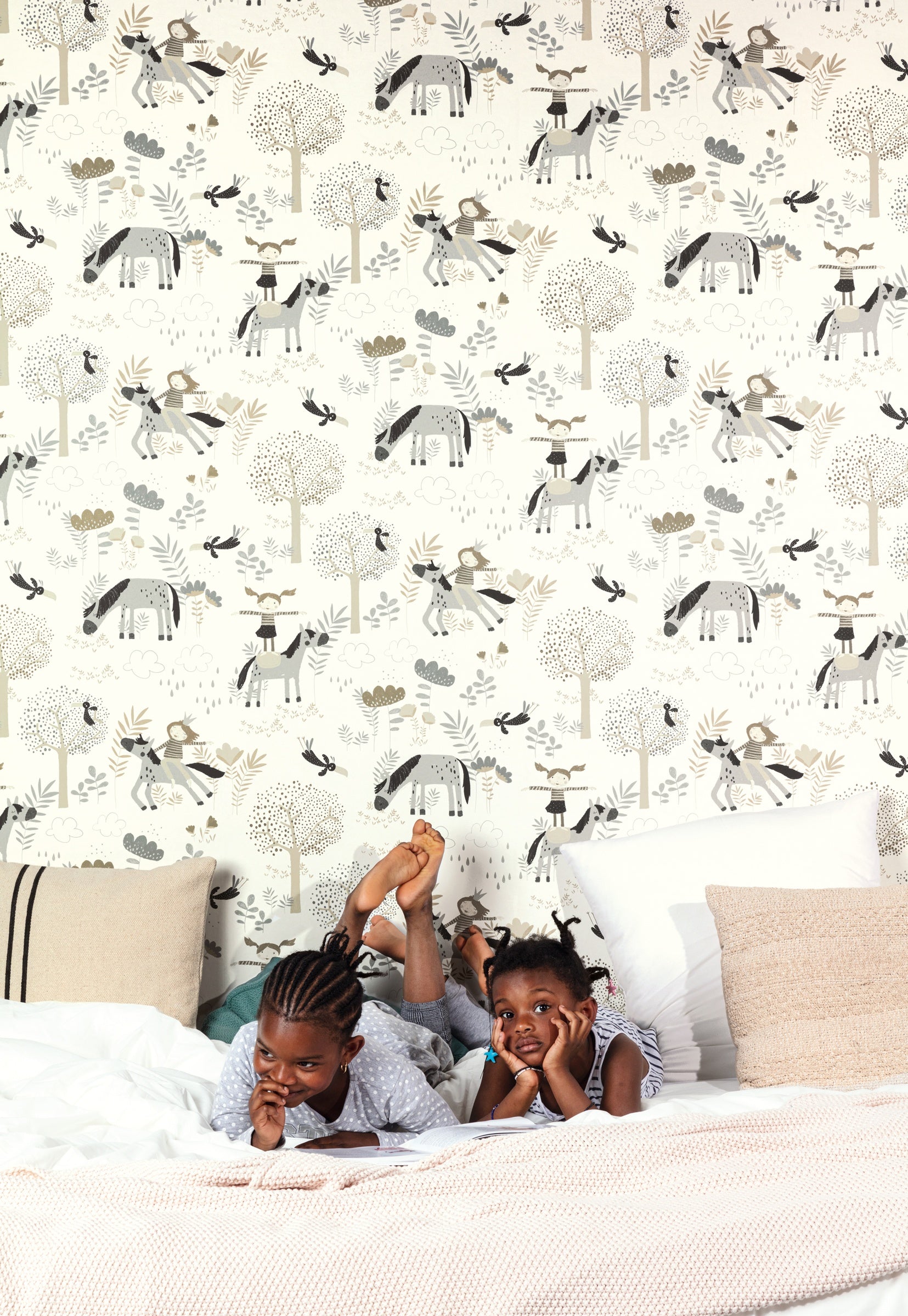 Masureel behang PONY SAND in interieur
